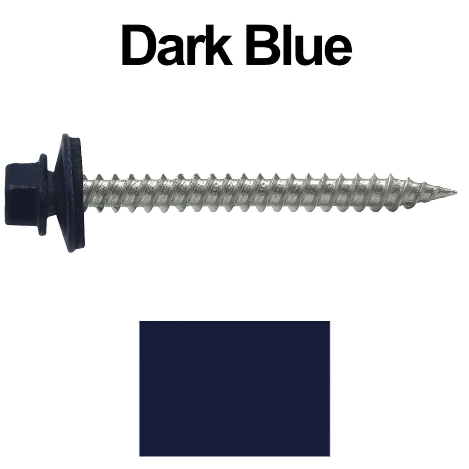 #9 x 2" Stainless Steel Metal Roofing Screws - Hex Washer Head - Self-Piercing (SP) tip metal to wood. EPDM washer. Colored head. - Image 19