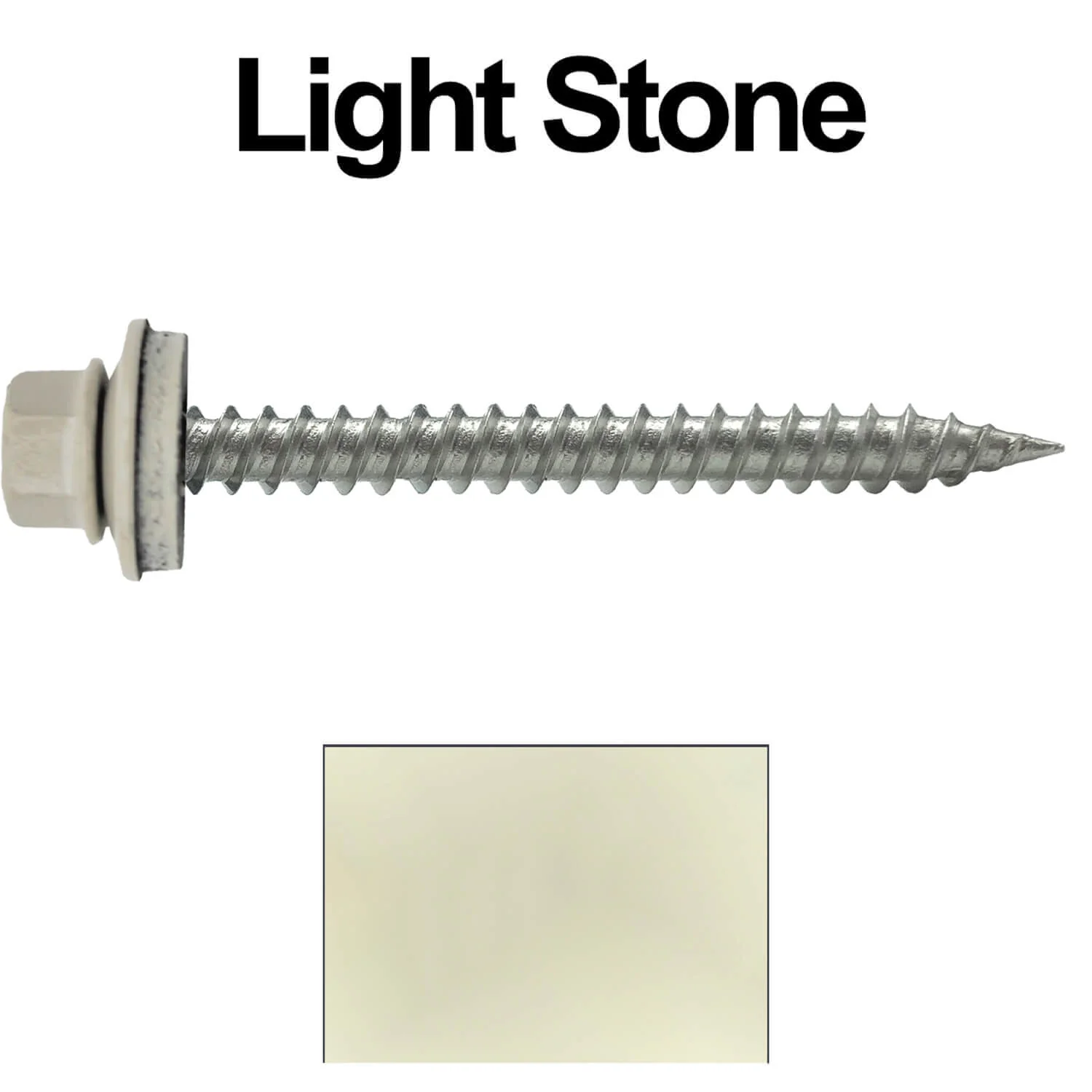 #9 x 2" Stainless Steel Metal Roofing Screws - Hex Washer Head - Self-Piercing (SP) tip metal to wood. EPDM washer. Colored head. - Image 32