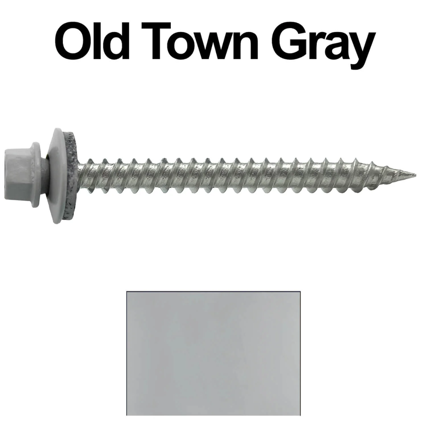 #9 x 2" Stainless Steel Metal Roofing Screws - Hex Washer Head - Self-Piercing (SP) tip metal to wood. EPDM washer. Colored head. - Image 35