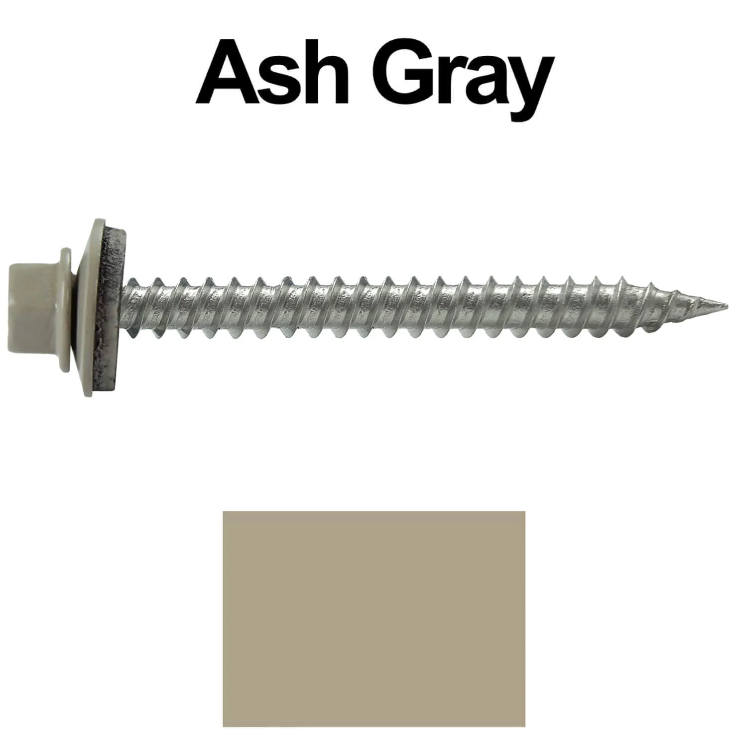 #9 x 2" Stainless Steel Metal Roofing Screws - Hex Washer Head - Self-Piercing (SP) tip metal to wood. EPDM washer. Colored head. - Image 49