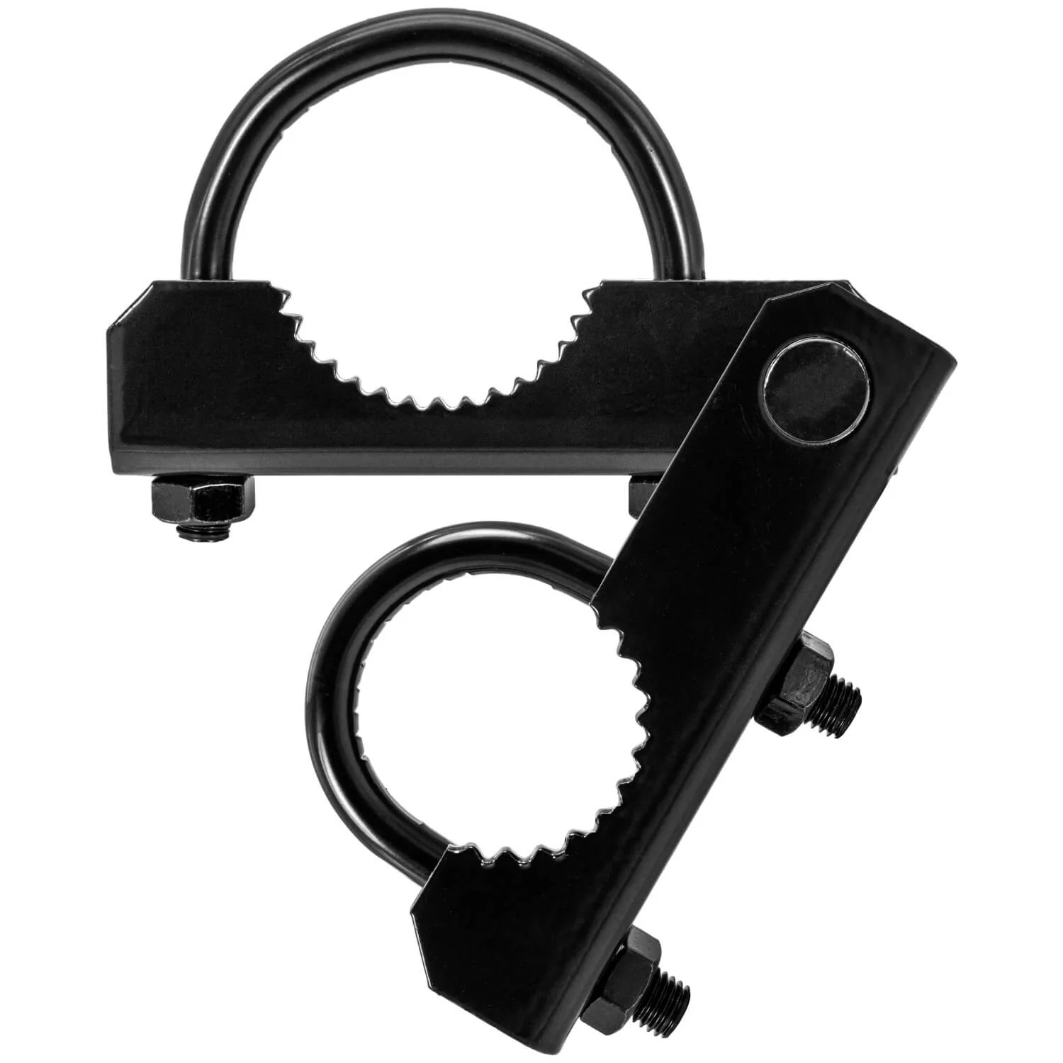 Black 180° Commercial Gate Hinge for Chain Link Fence - U-Bolts Included - Image 6