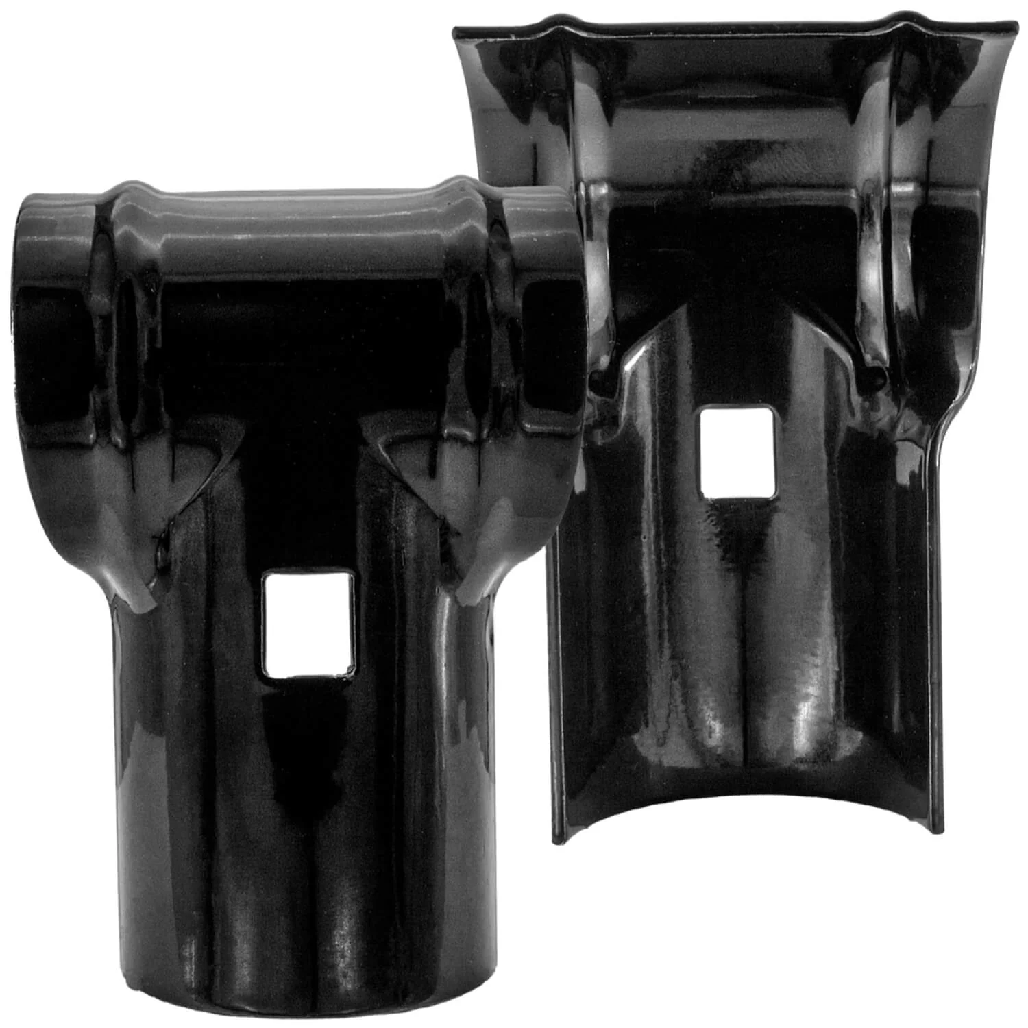 Black Chain Link Fence End Rail Panel Clamps for 1-3/8" and 1-5/8" Pipe. Add Extensions to Existing Fence or Connecting Fence Panels - Image 9