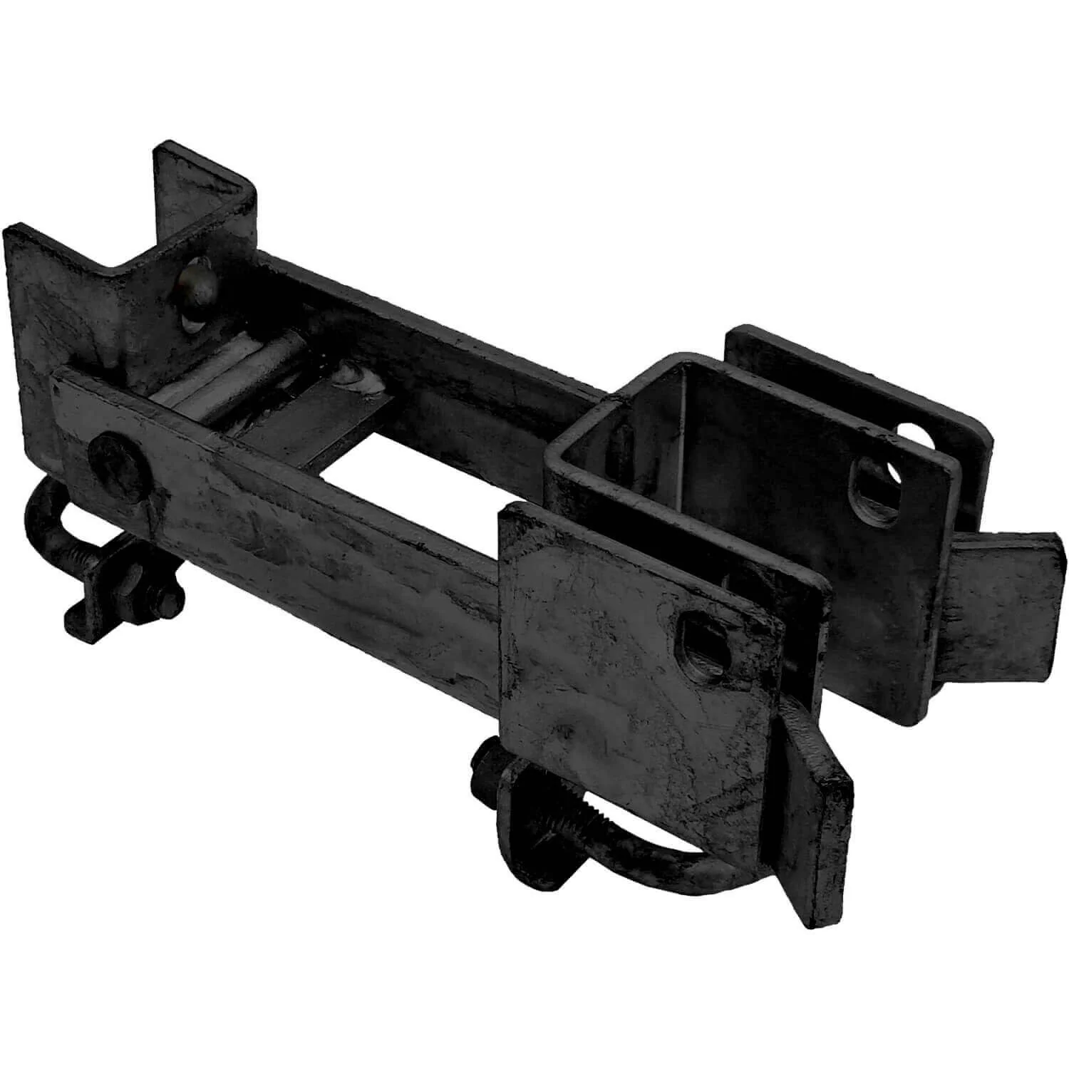 Black Chain Link Residential And Commercial Strong Arm Double Gate Latch - Latches Two Gates Together without the Need of a Drop Rod - Image 10