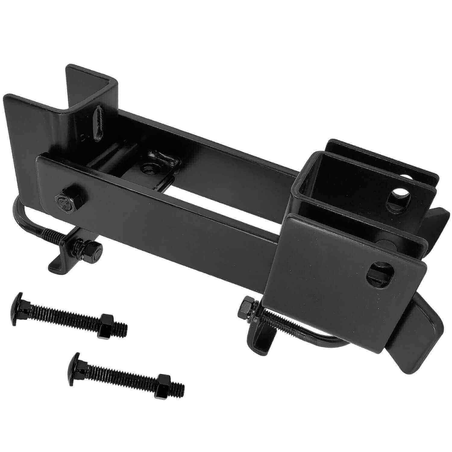 Black Chain Link Residential And Commercial Strong Arm Double Gate Latch - Latches Two Gates Together without the Need of a Drop Rod - Image 2