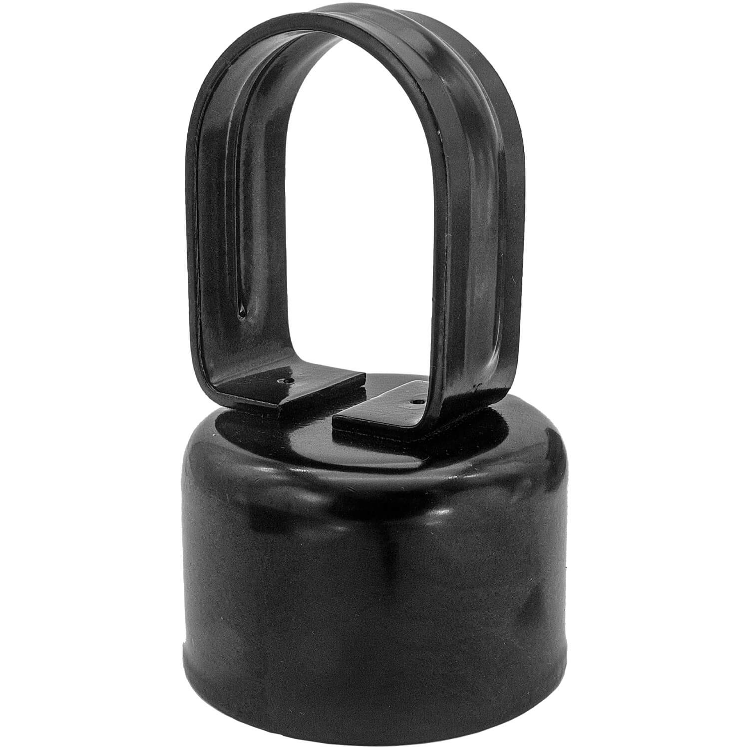 Black Chain Link Fence Loop Cap, Powder Coated Steel - Image 10