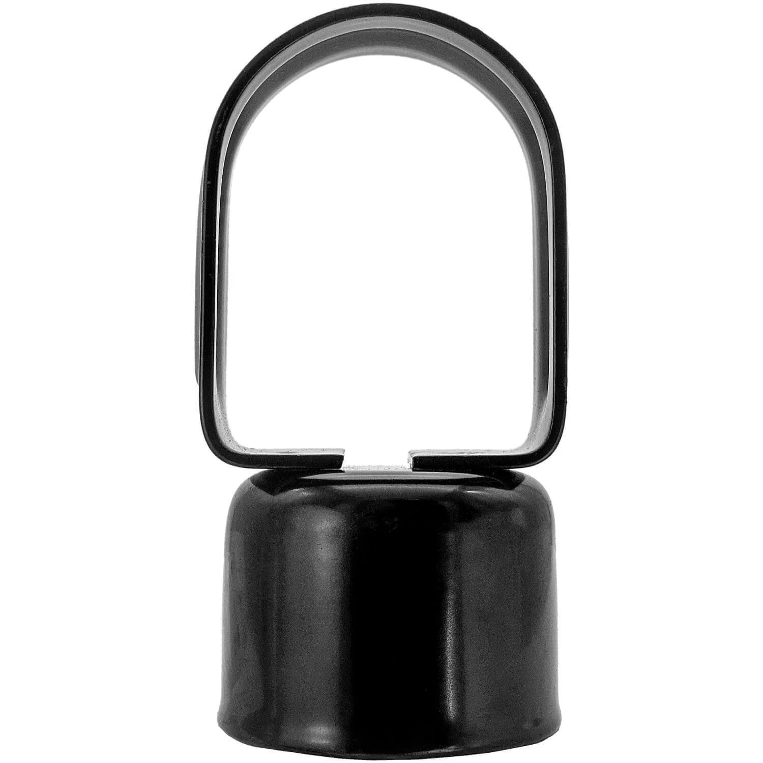 Black Chain Link Fence Loop Cap, Powder Coated Steel - Image 3