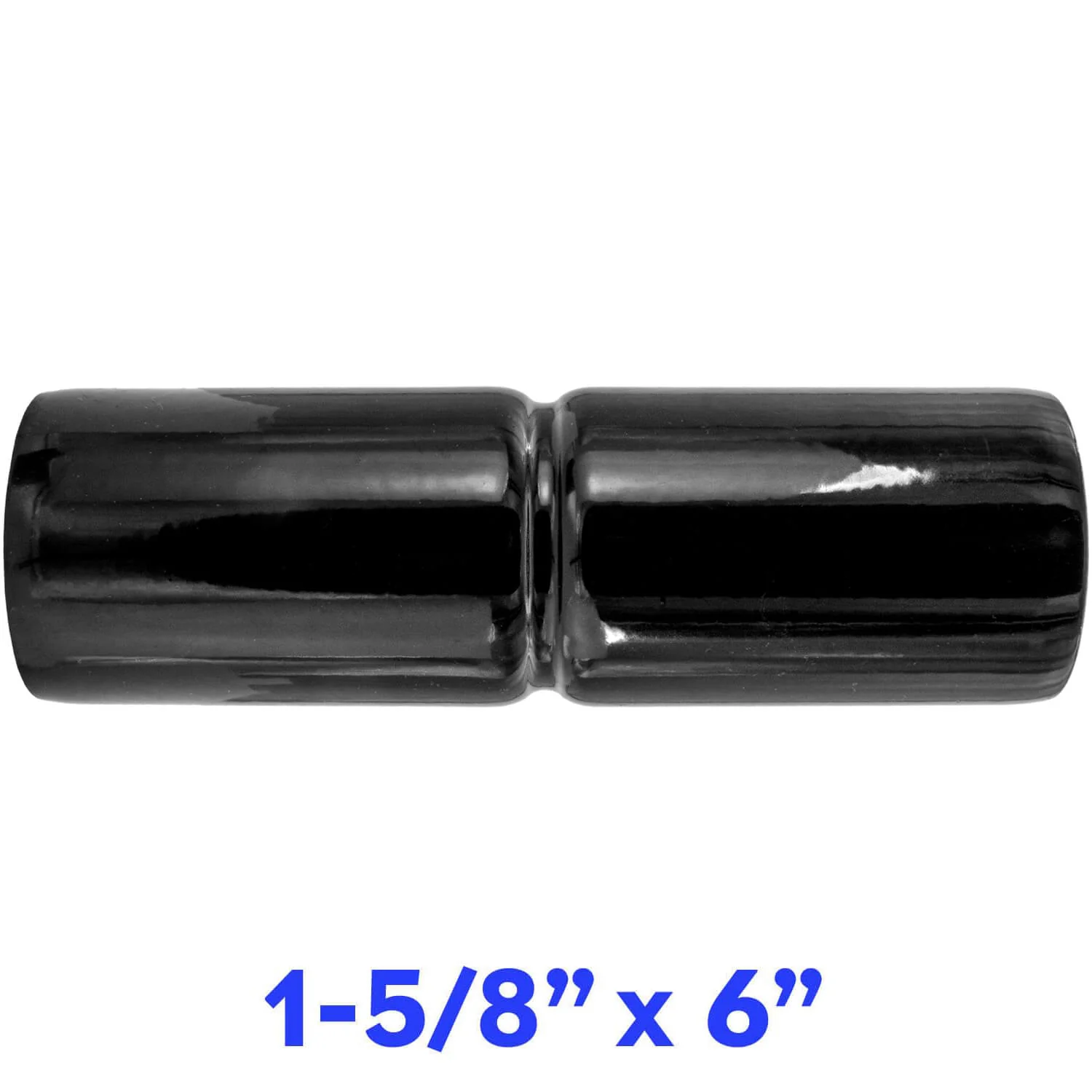 Black Top Rail Sleeve fits Over top rail to join together another top rail of equal diameter. Top Rail Sleeves can also be called a chain link fence Top Rail Connector or Top Rail Adapter - Image 8