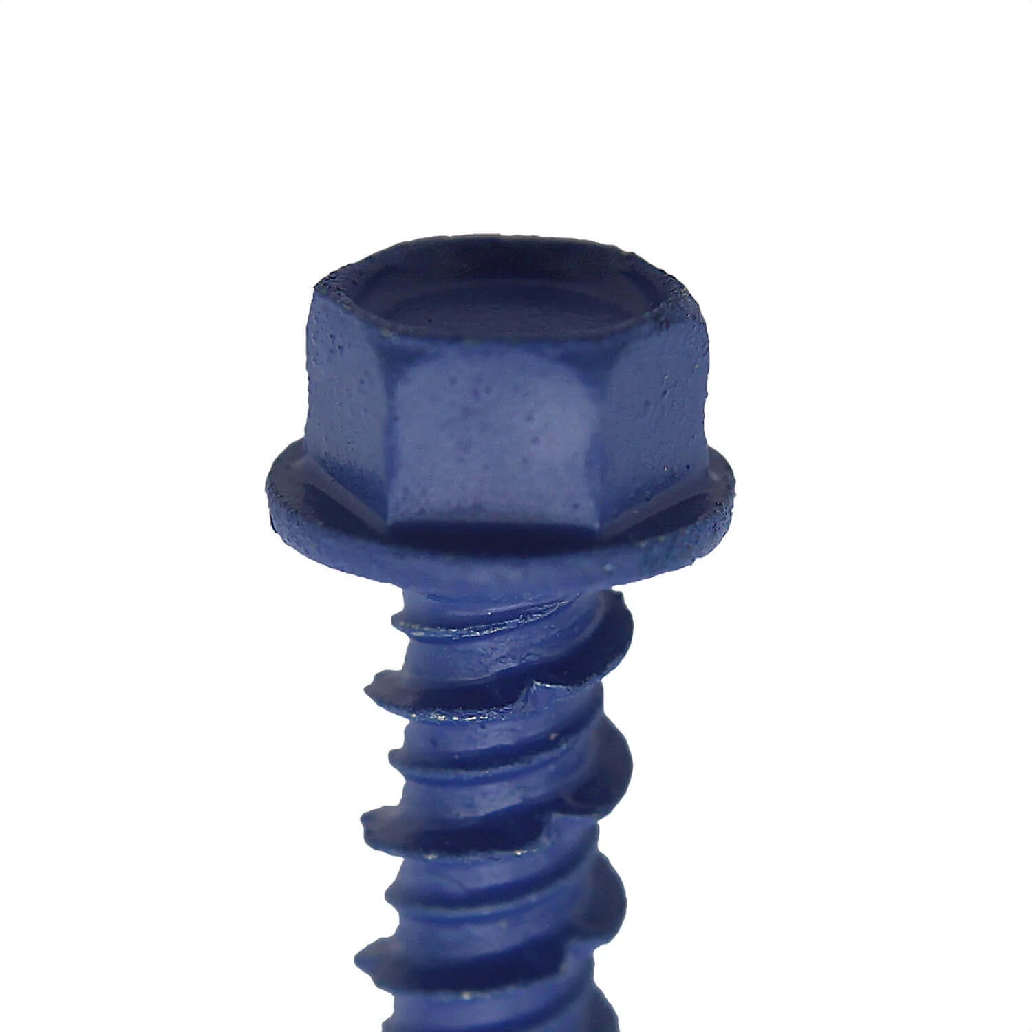 Blue Carbon Steel Hex Head Concrete Anchor Screws. Carbon Steel Hardened - Interior & Exterior Coated Rust and Corrosion Resistant Screws - Image 5