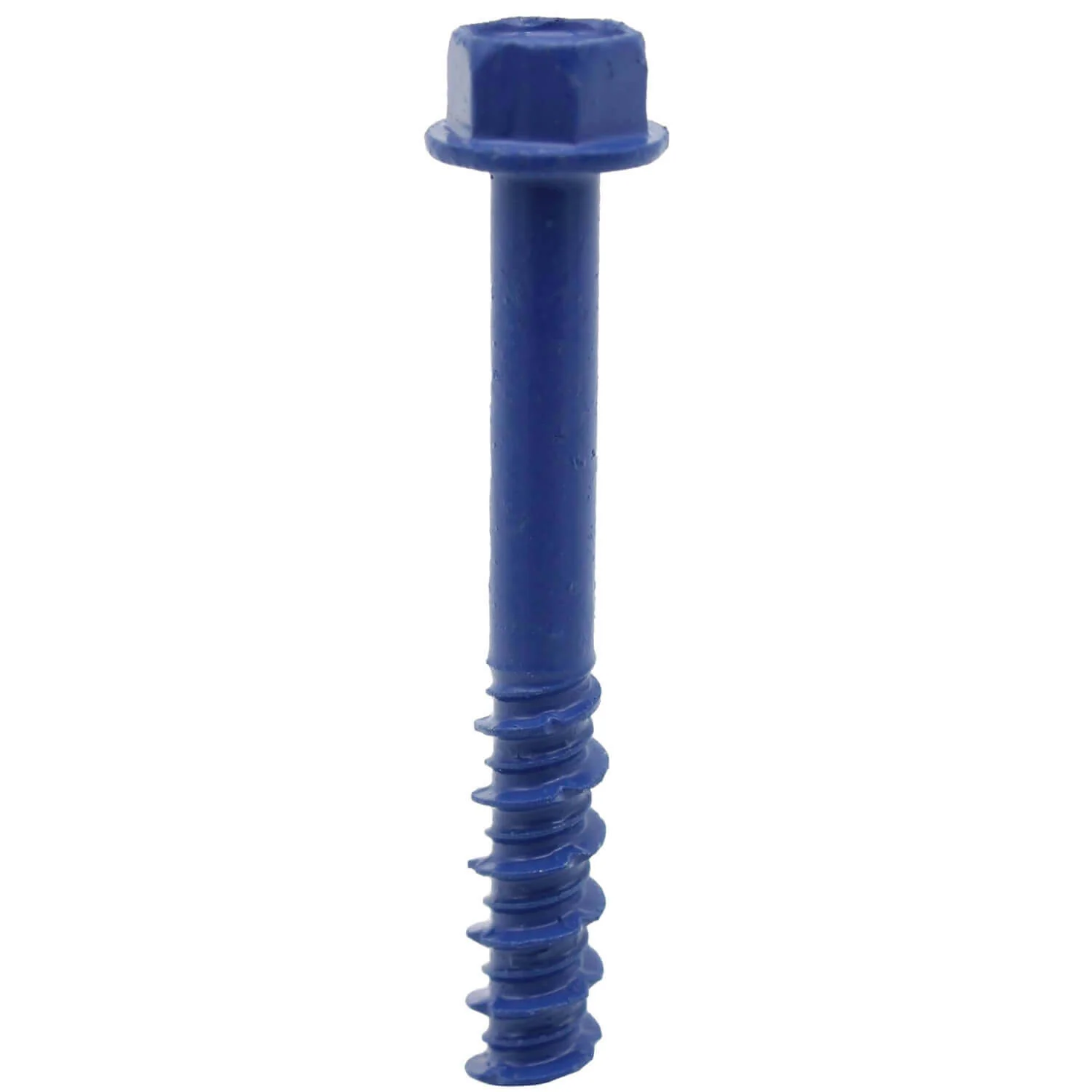 Blue Carbon Steel Hex Head Concrete Anchor Screws. Carbon Steel Hardened - Interior & Exterior Coated Rust and Corrosion Resistant Screws - Image 6