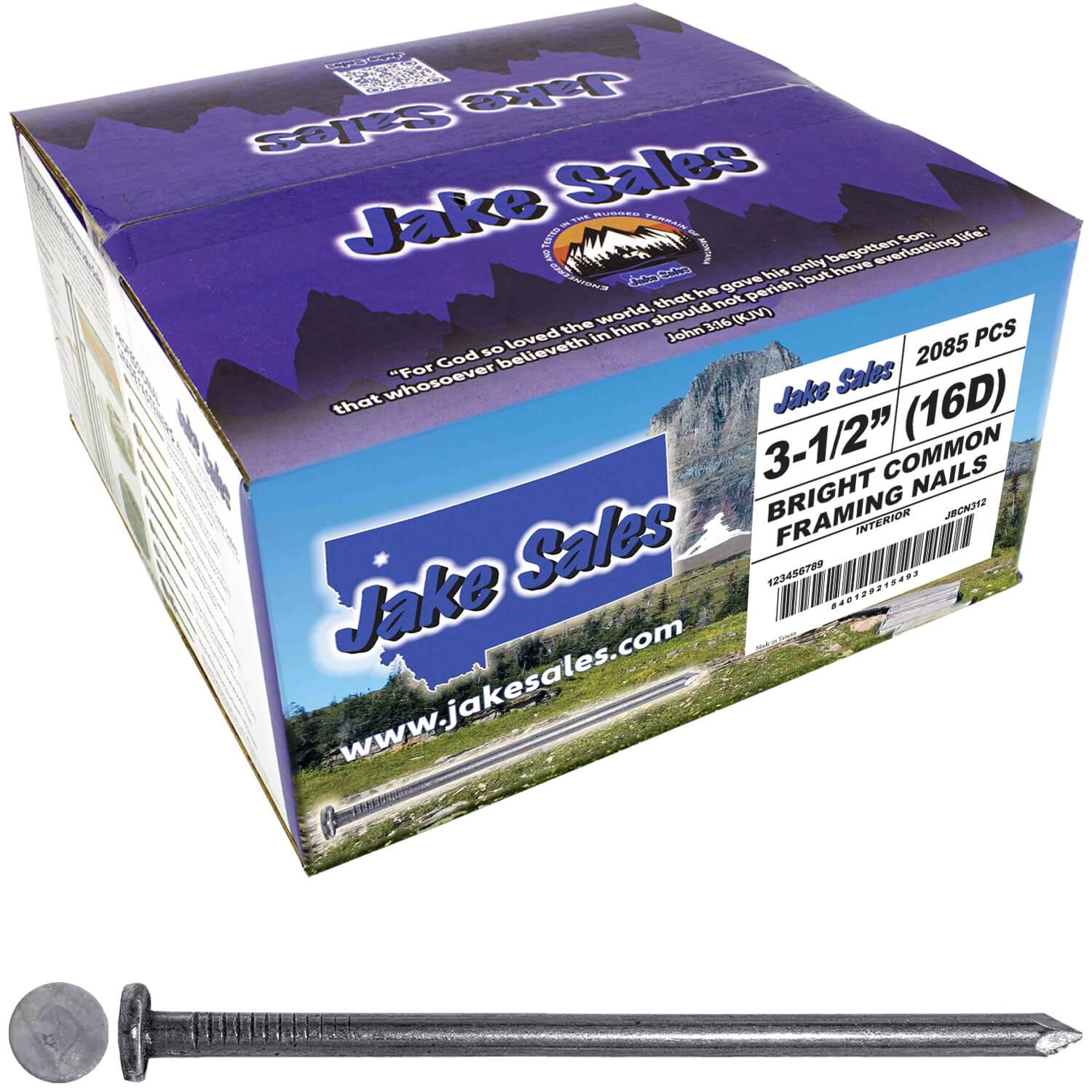 Bright Common Framing Nails - Heavy-Duty Fastener Designed for Interior Construction Applications - Uncoated Carbon Steel with Smooth Shank - Load Bearing Strength - Image 25
