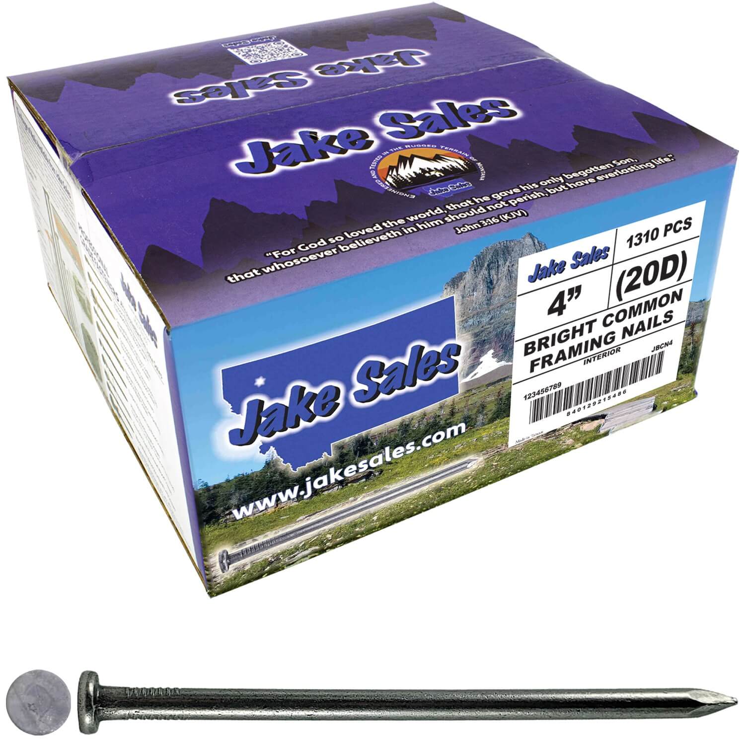 Bright Common Framing Nails - Heavy-Duty Fastener Designed for Interior Construction Applications - Uncoated Carbon Steel with Smooth Shank - Load Bearing Strength - Image 5