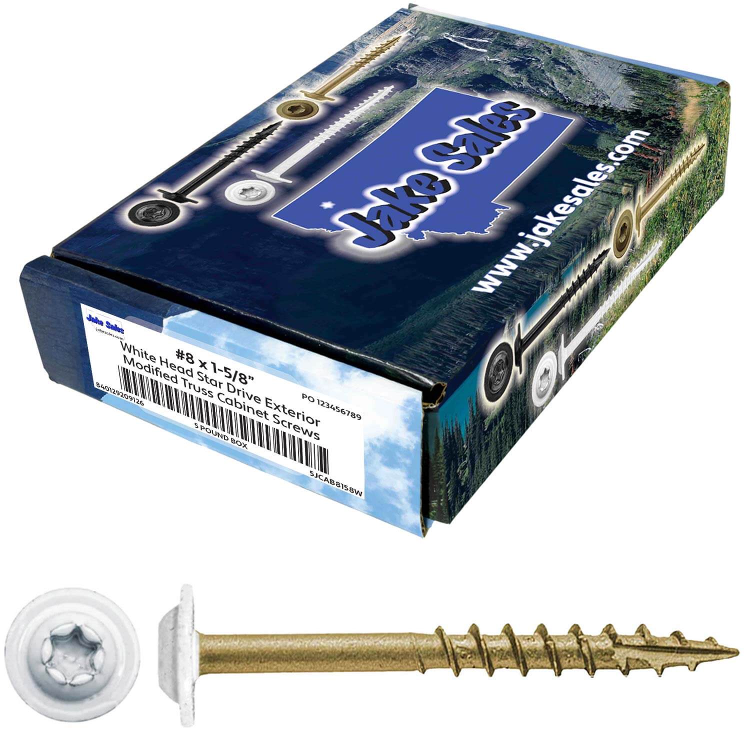 Bronze Star Exterior WHITE Coated Round Head - Cabinet Wood Screw with Torx/Star Drive Head. Multipurpose Exterior/Interior Coated Torx/Star Drive Wood Screws - Image 12