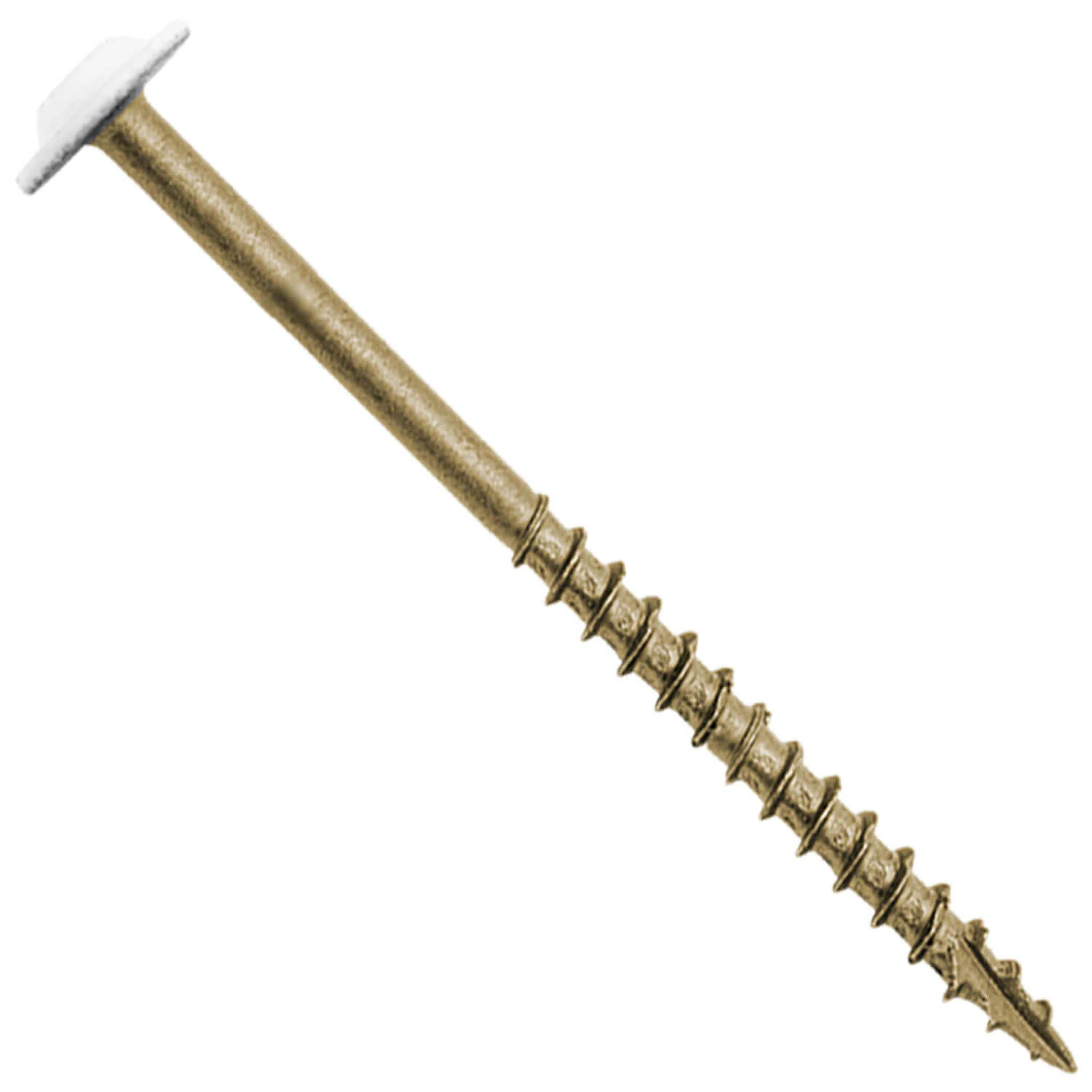 Bronze Star Exterior WHITE Coated Round Head - Cabinet Wood Screw with Torx/Star Drive Head. Multipurpose Exterior/Interior Coated Torx/Star Drive Wood Screws - Image 3