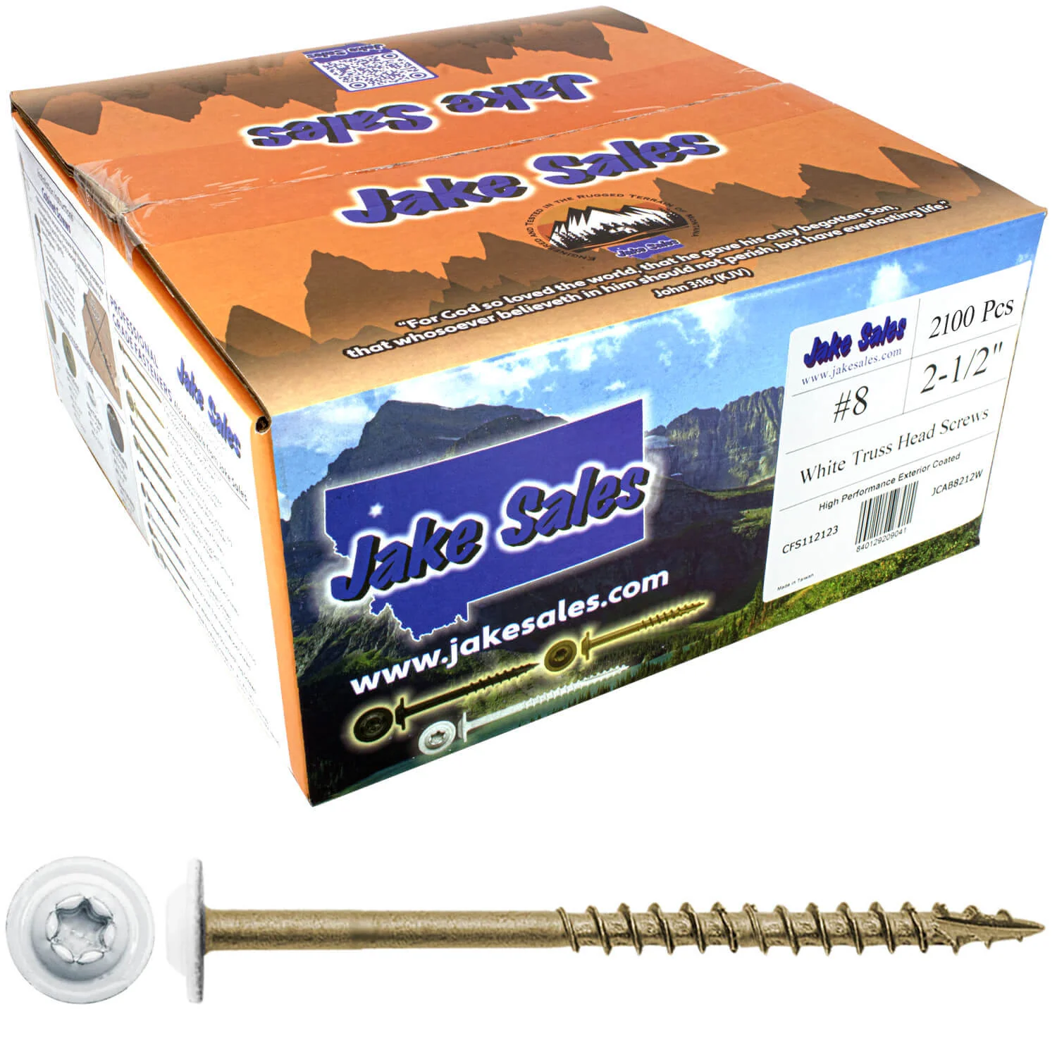 Bronze Star Exterior WHITE Coated Round Head - Cabinet Wood Screw with Torx/Star Drive Head. Multipurpose Exterior/Interior Coated Torx/Star Drive Wood Screws - Image 40