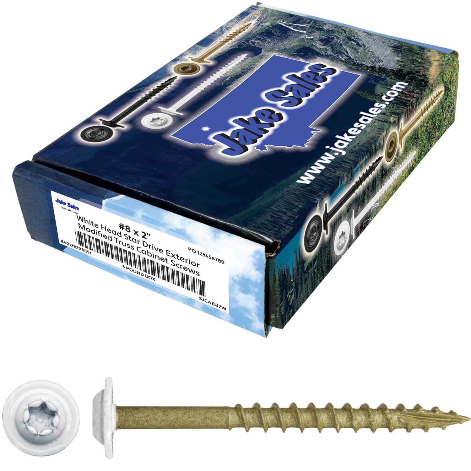 Bronze Star Exterior WHITE Coated Round Head - Cabinet Wood Screw with Torx/Star Drive Head. Multipurpose Exterior/Interior Coated Torx/Star Drive Wood Screws - Image 6