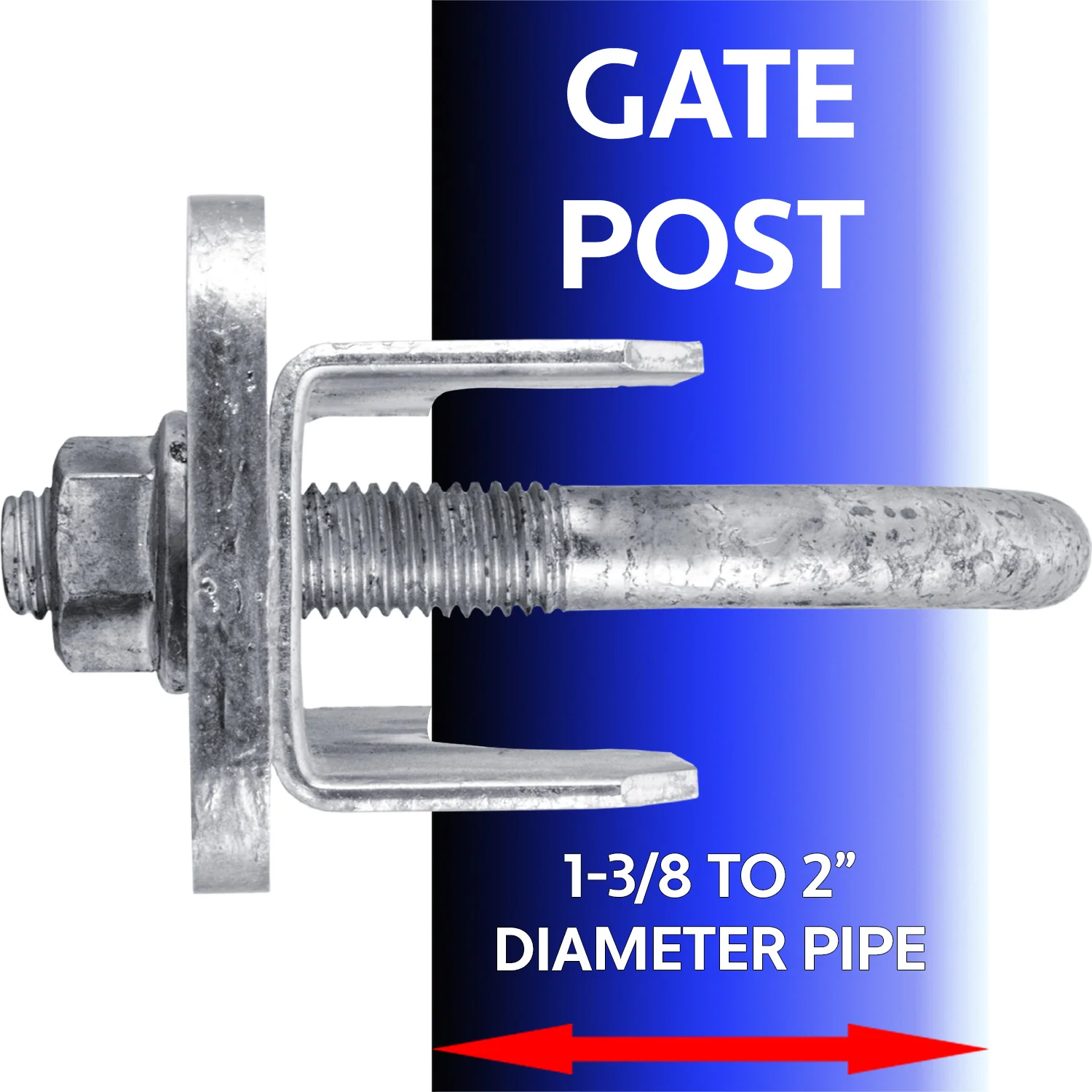 Chain Link Fence Adjustable Gate Stopper - Fits Gate Frames From 1-3/8" to 1-7/8" - Image 3