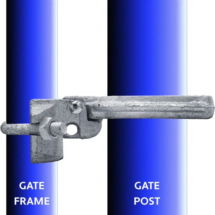 Chain Link Fence Gate Fork Latch - Commercial Heavy Duty - Malleable - Galvanized Gate Latch With Hole for Padlock - Image 3