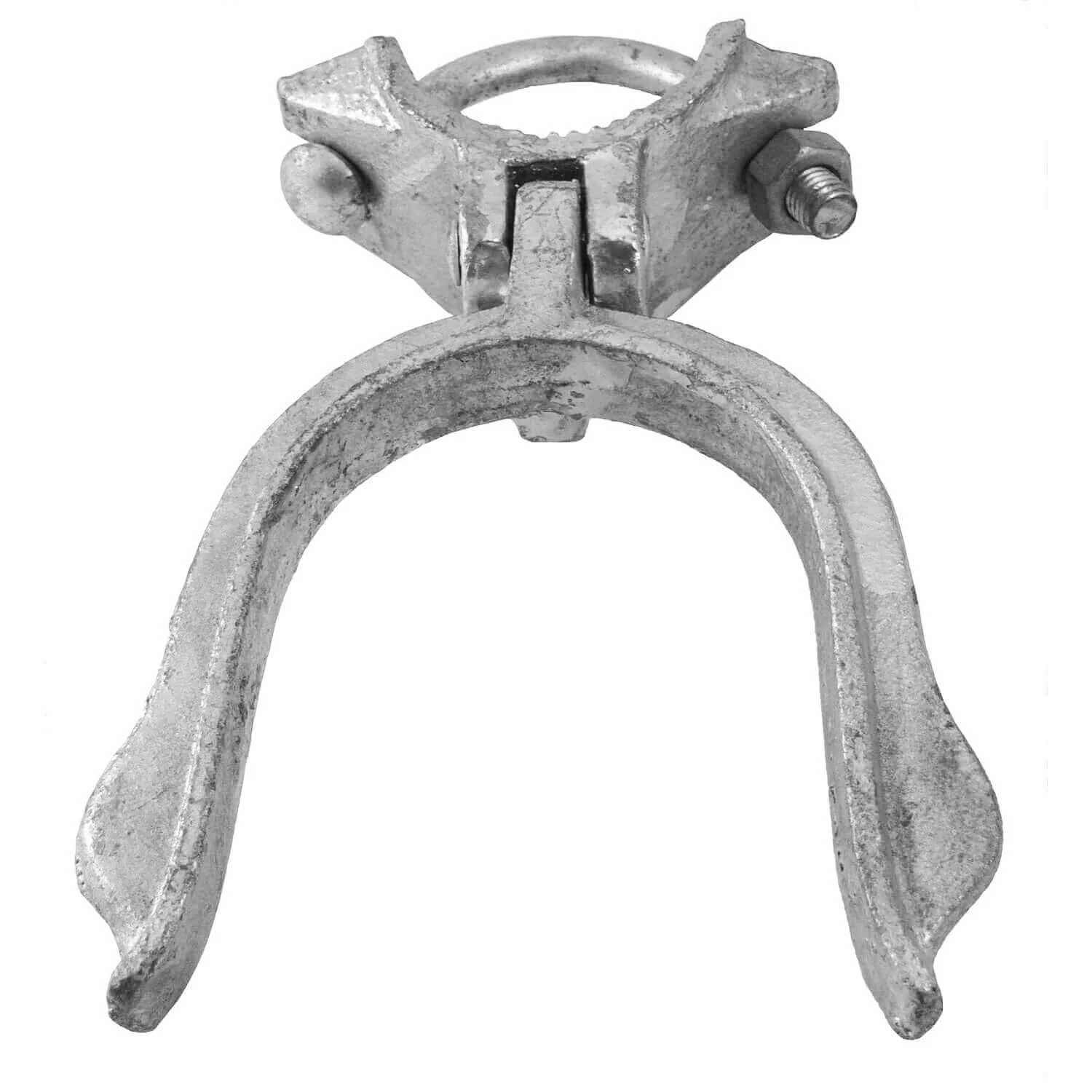 Chain Link Fence Gate Fork Latch - Commercial Heavy Duty - Malleable - Galvanized Gate Latch With Hole for Padlock - Image 4