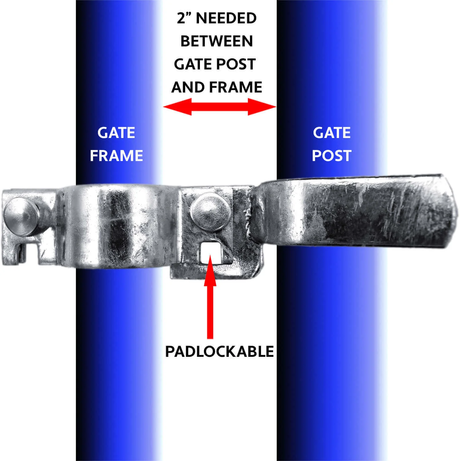 Chain Link Fence Gate Fork Latch -  Fence Gate Latch - Galvanized Fence Gate Latch With Hole for Padlock - Image 5