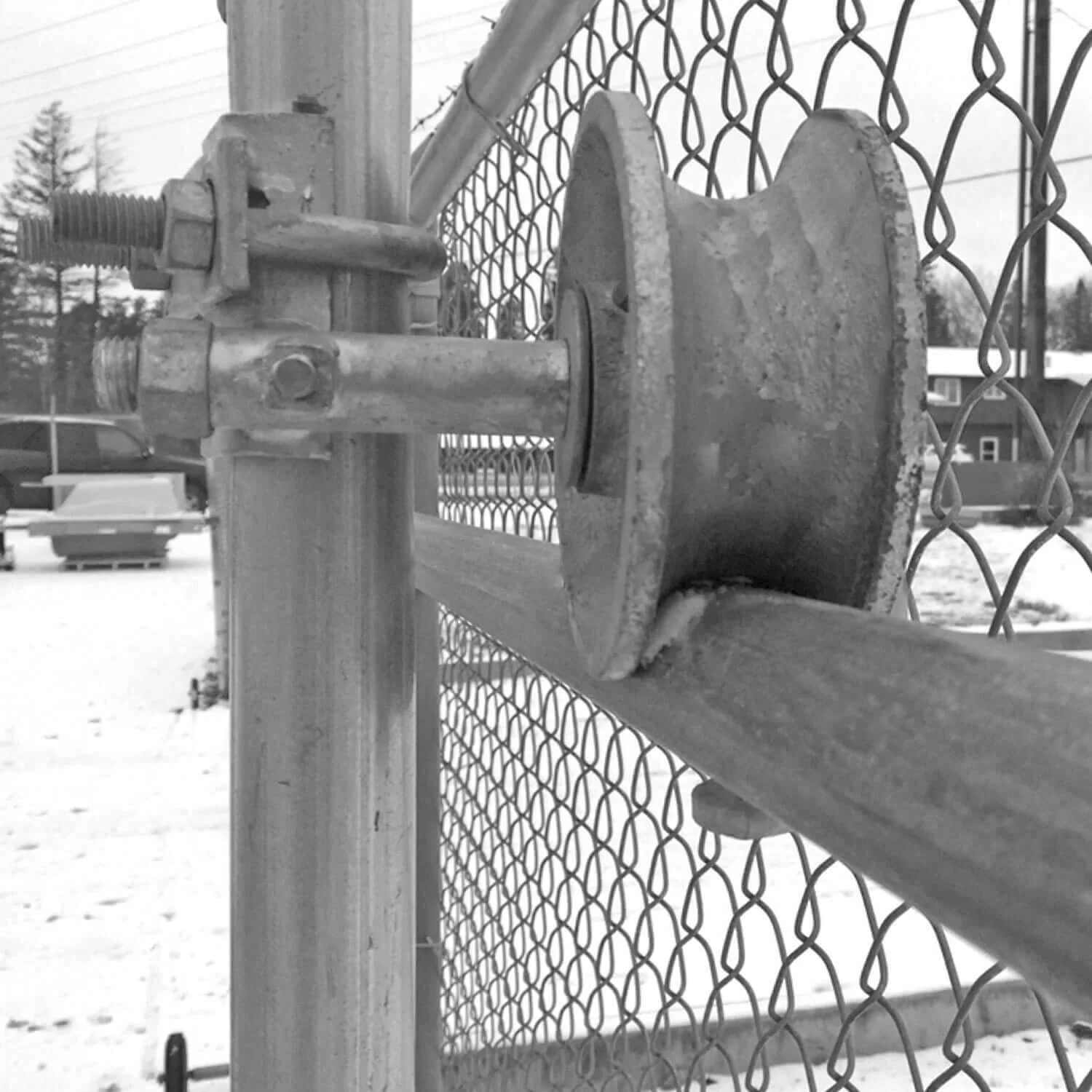 Chain Link Fence Rolling Gate Track Wheel Roller in Steel and Nylon Versions - Image 5