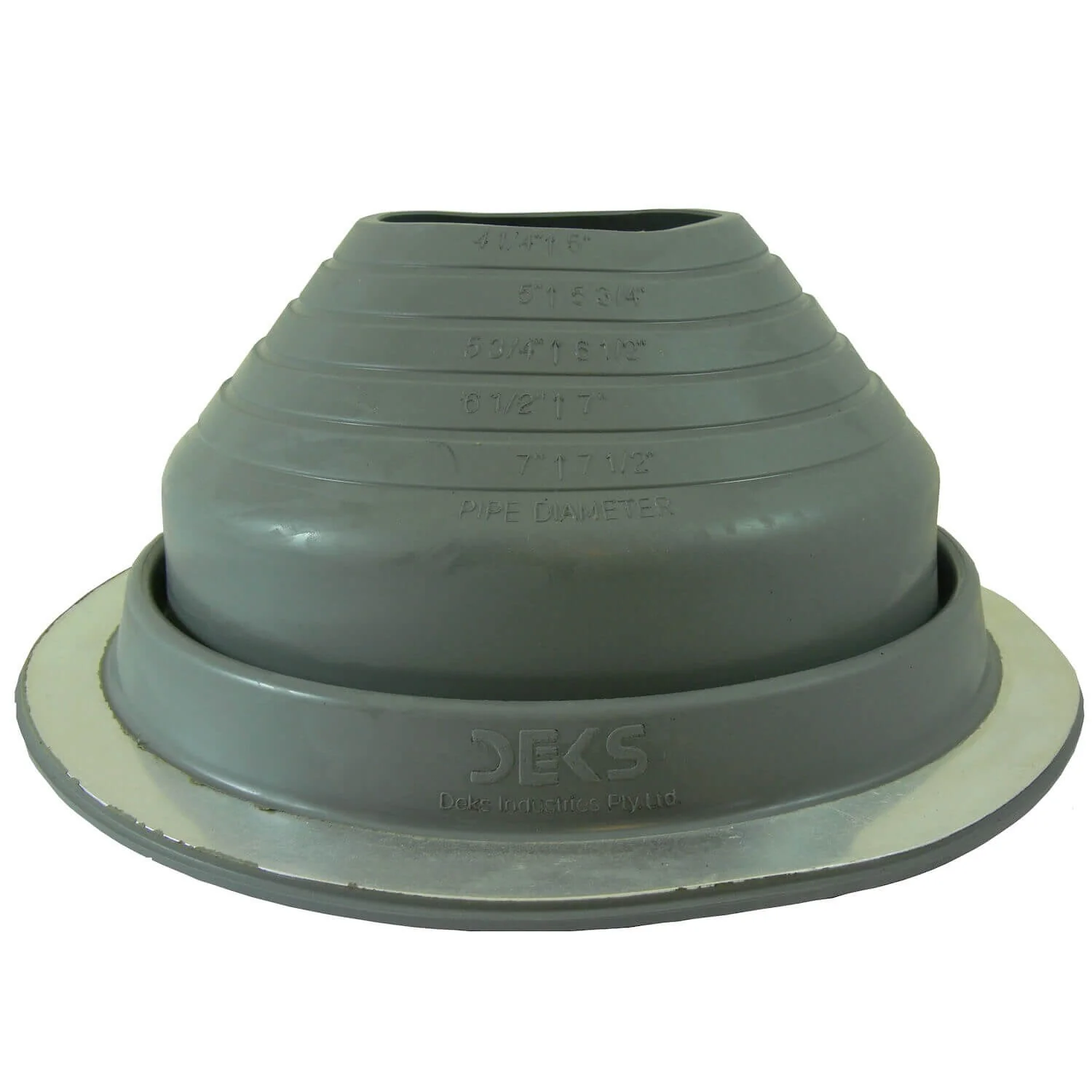 Dektite GRAY EPDM Flexible Round Pipe Flashing - Metal Roof Jack Pipe Boot - Metal Roofing Pipe Flashing - Image 3