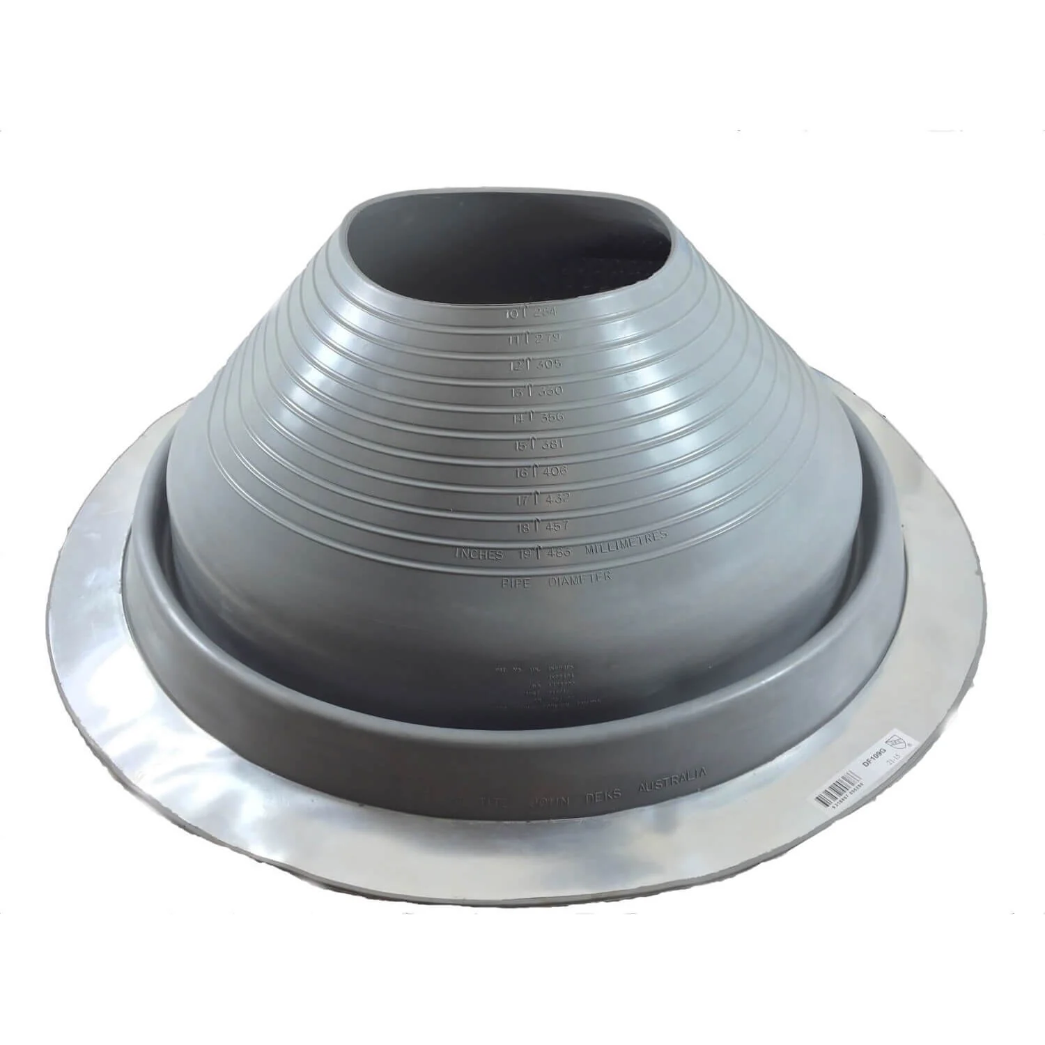 Dektite GRAY EPDM Flexible Round Pipe Flashing - Metal Roof Jack Pipe Boot - Metal Roofing Pipe Flashing - Image 30
