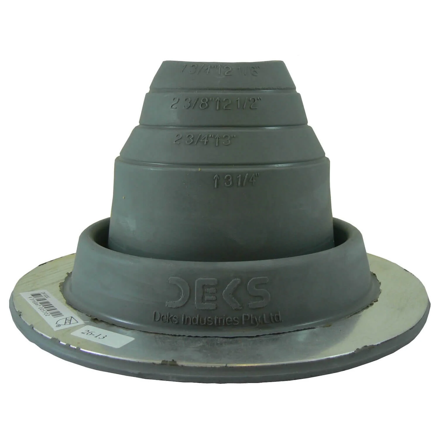 Dektite GRAY EPDM Flexible Round Pipe Flashing - Metal Roof Jack Pipe Boot - Metal Roofing Pipe Flashing - Image 5