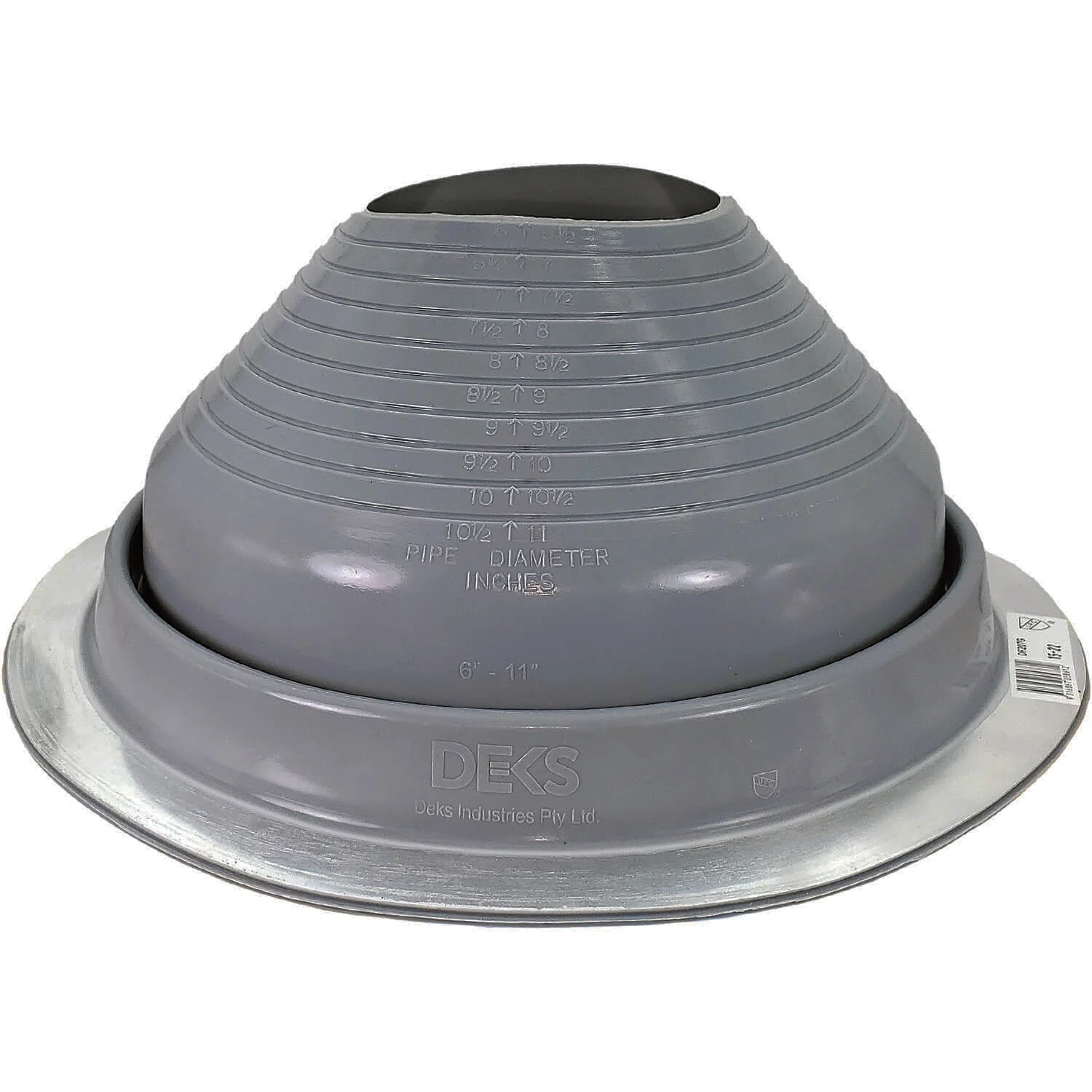 Dektite GRAY Round HIGH TEMPERATURE Silicone Flexible Pipe Flashing Dektite: Metal Roof Jack Pipe Boot - Metal Roofing Pipe Flashing - Image 18