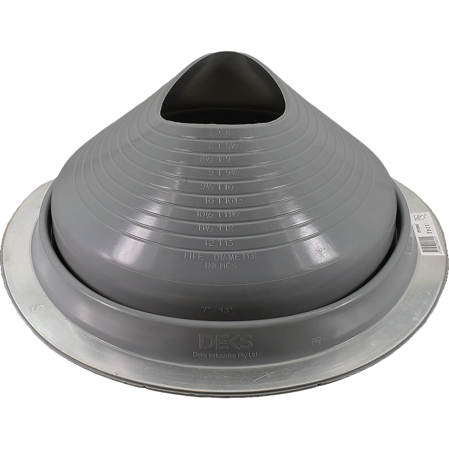 Dektite GRAY Round HIGH TEMPERATURE Silicone Flexible Pipe Flashing Dektite: Metal Roof Jack Pipe Boot - Metal Roofing Pipe Flashing - Image 19