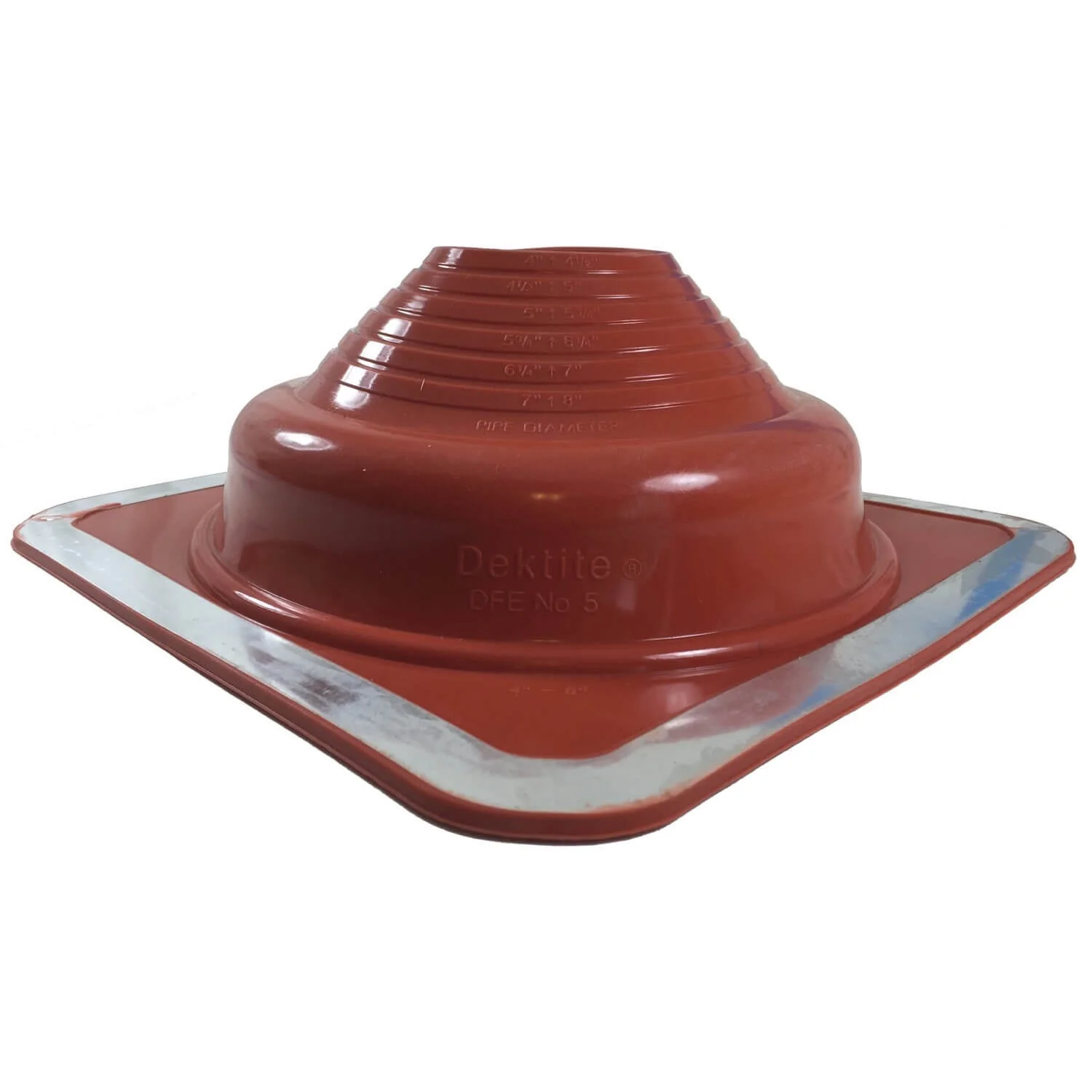 Dektite Red Silicone High-Temp Square-Base Flashing - 392°F Metal Roof Boot - Image 23