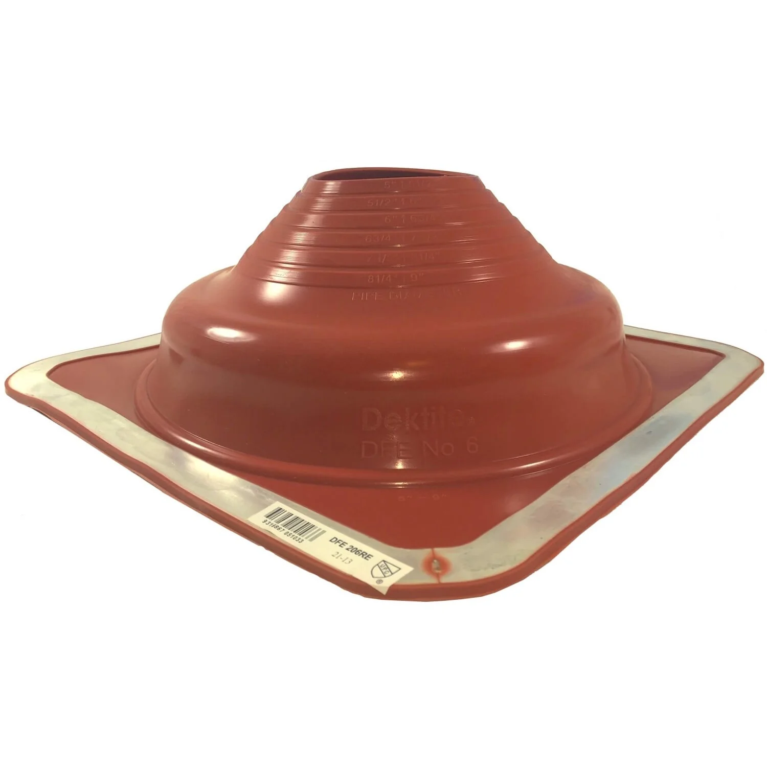 Dektite Red Silicone High-Temp Square-Base Flashing - 392°F Metal Roof Boot - Image 25