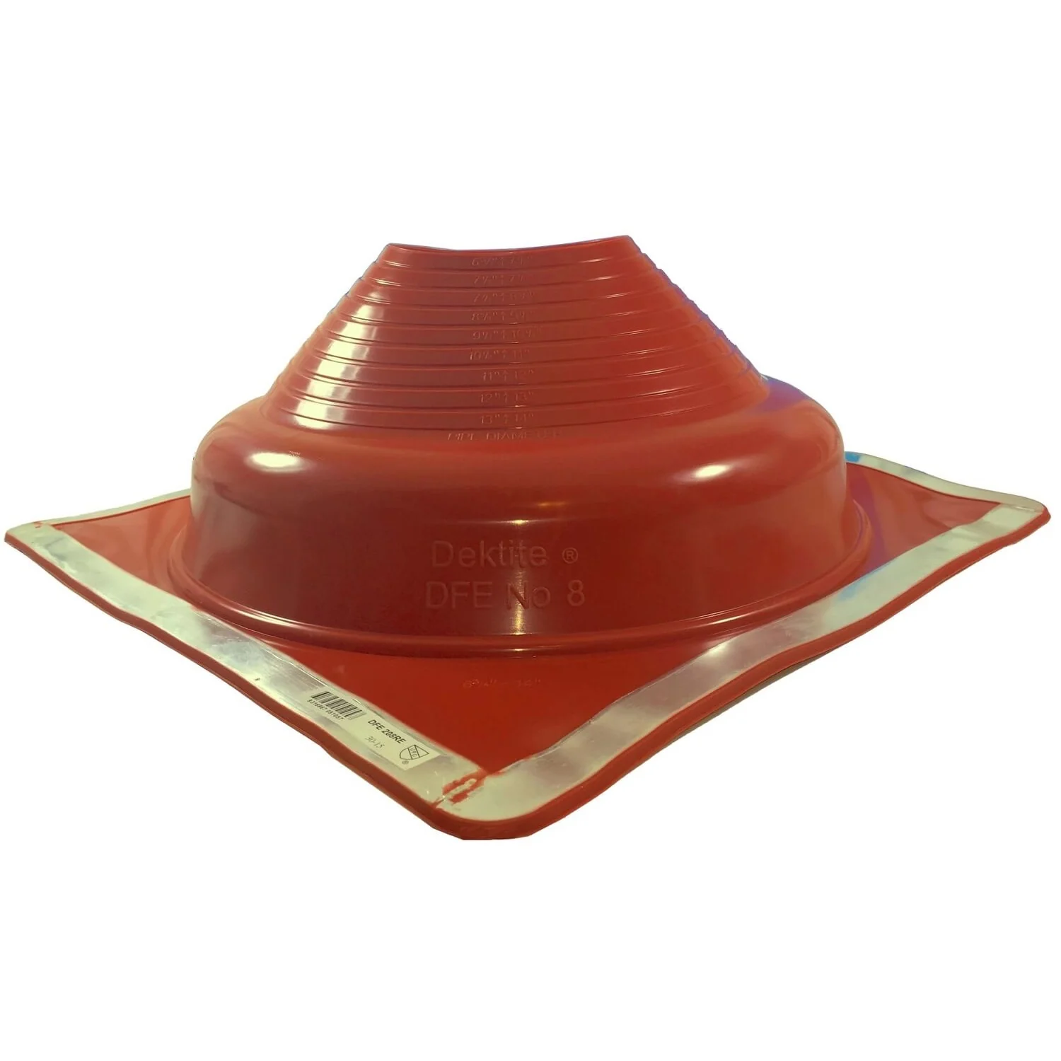 Dektite Red Silicone High-Temp Square-Base Flashing - 392°F Metal Roof Boot - Image 8