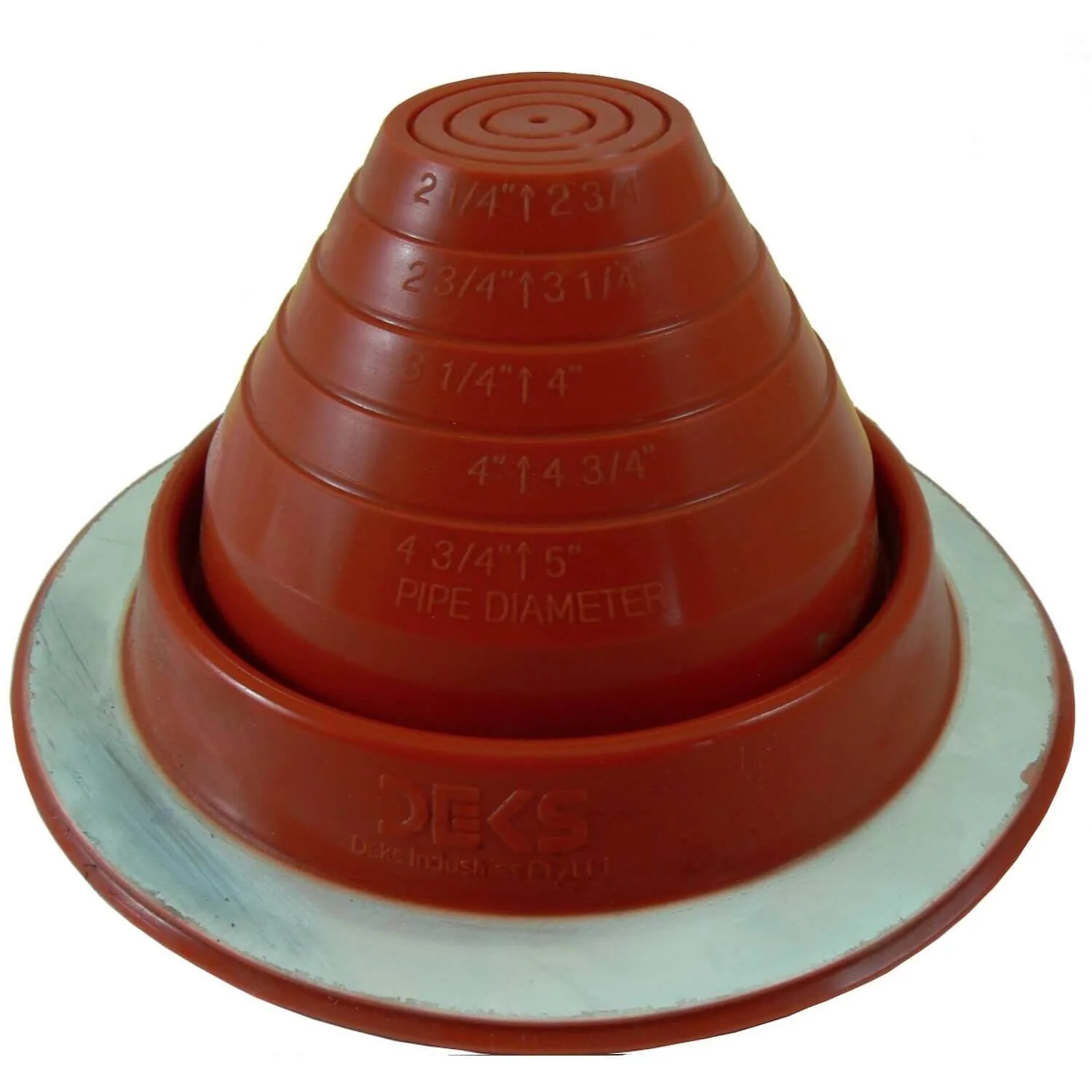 Dektite Round Base Pipe Flashing Boot – Red High Temp Silicone Roof Flashing - Image 15