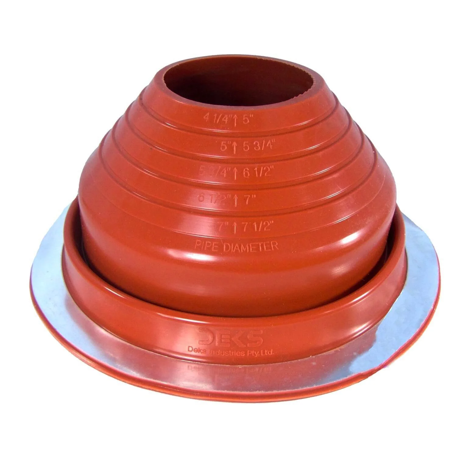 Dektite Round Base Pipe Flashing Boot – Red High Temp Silicone Roof Flashing - Image 5