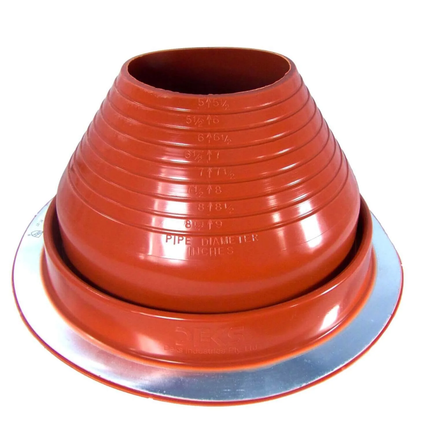 Dektite Round Base Pipe Flashing Boot – Red High Temp Silicone Roof Flashing - Image 6
