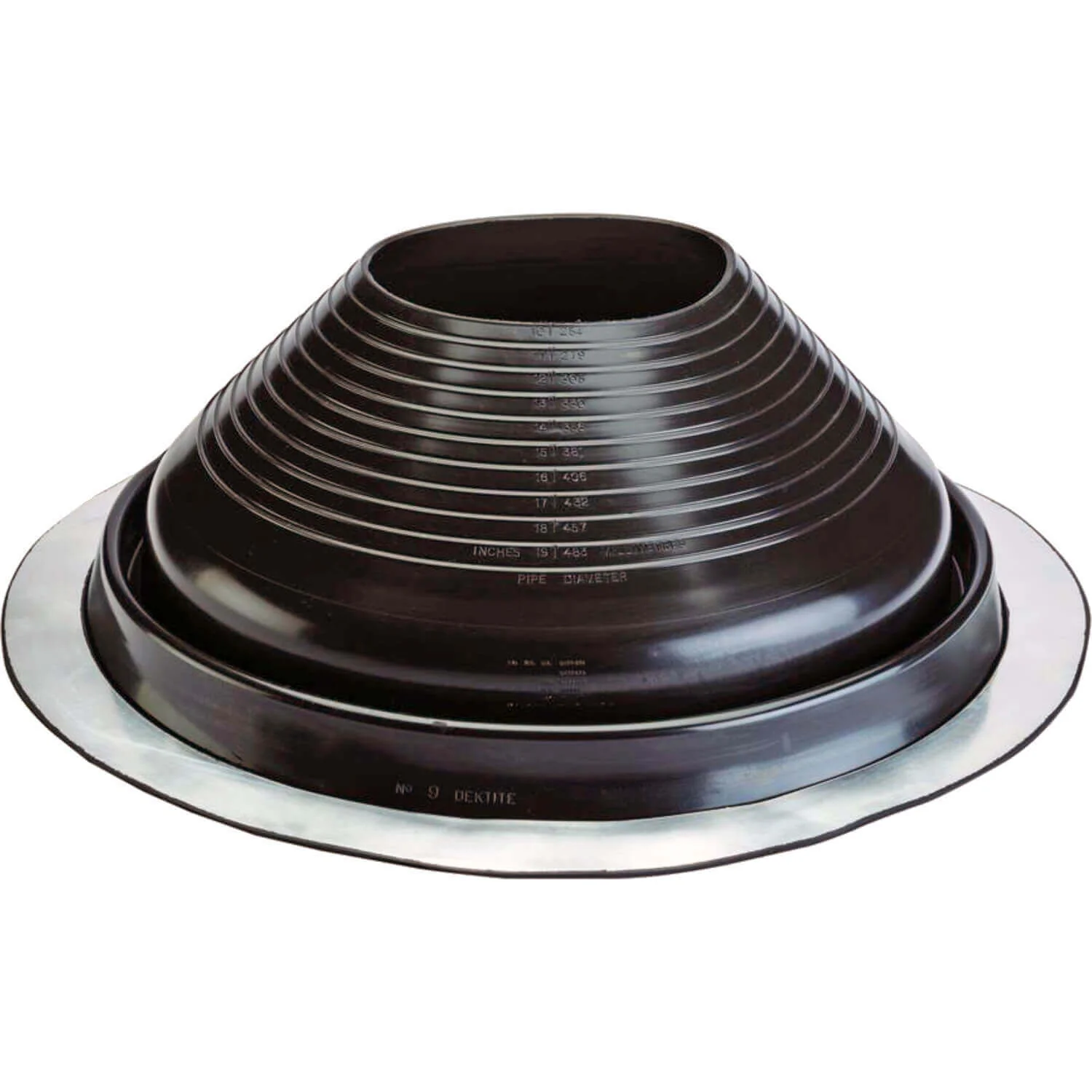 Dektite ROUND Black EPDM flexible Pipe Flashing, Roof Jack, Pipe Booting Flashing - Image 11