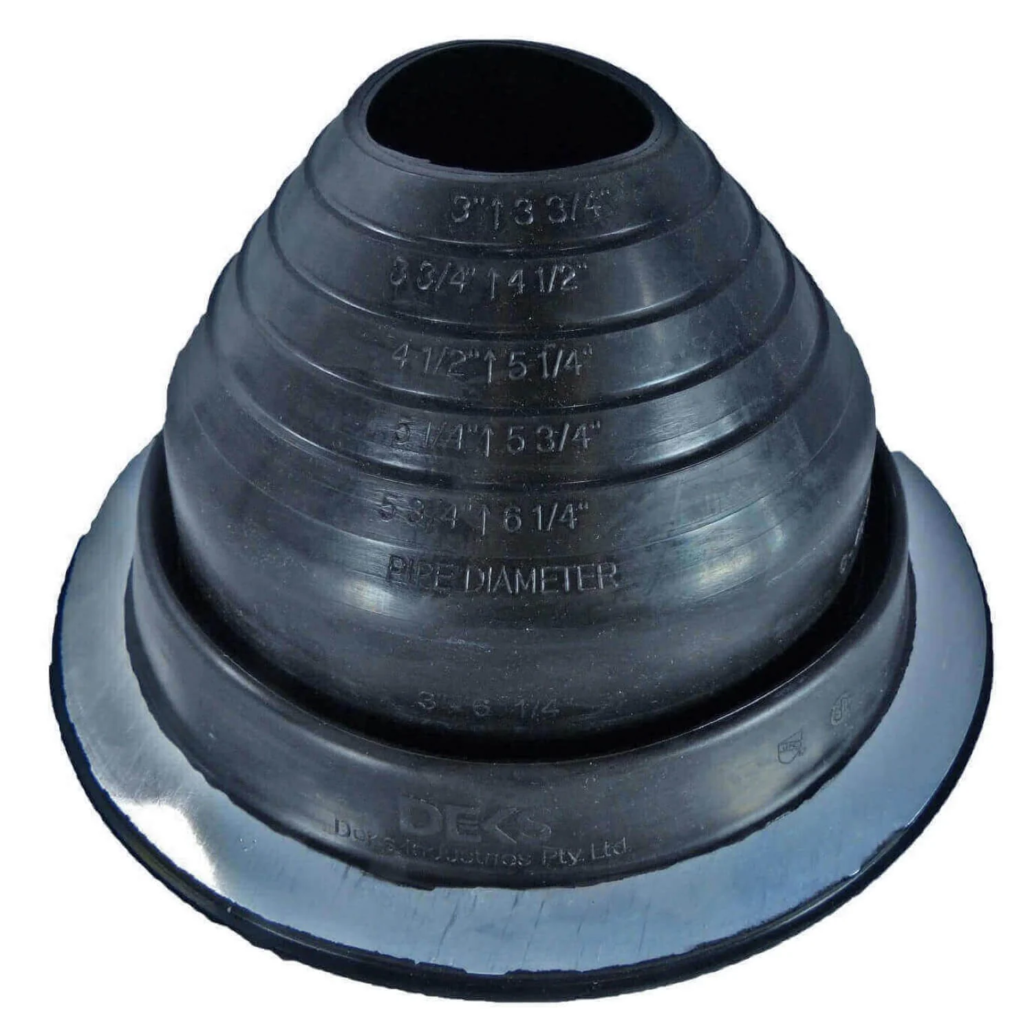 Dektite ROUND Black EPDM flexible Pipe Flashing, Roof Jack, Pipe Booting Flashing - Image 20