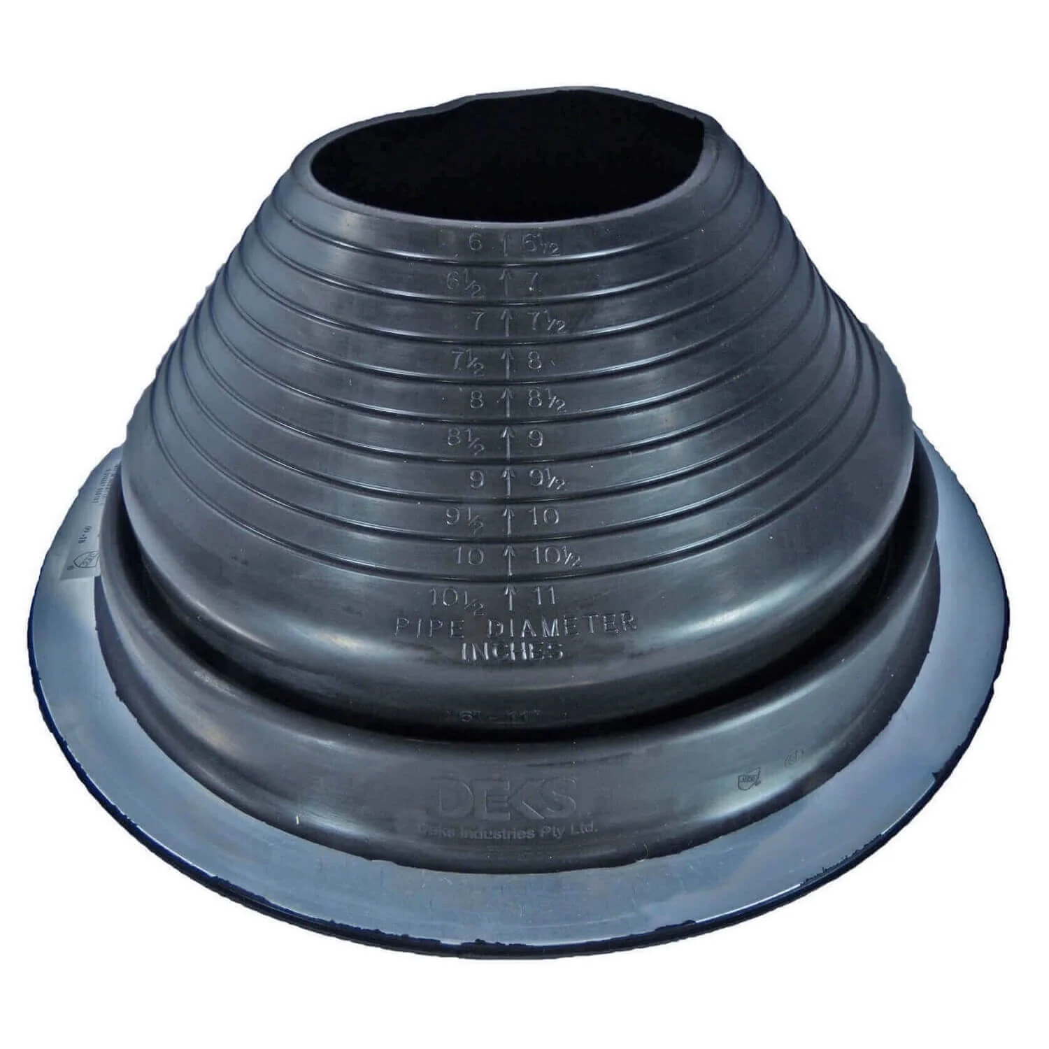 Dektite ROUND Black EPDM flexible Pipe Flashing, Roof Jack, Pipe Booting Flashing - Image 26