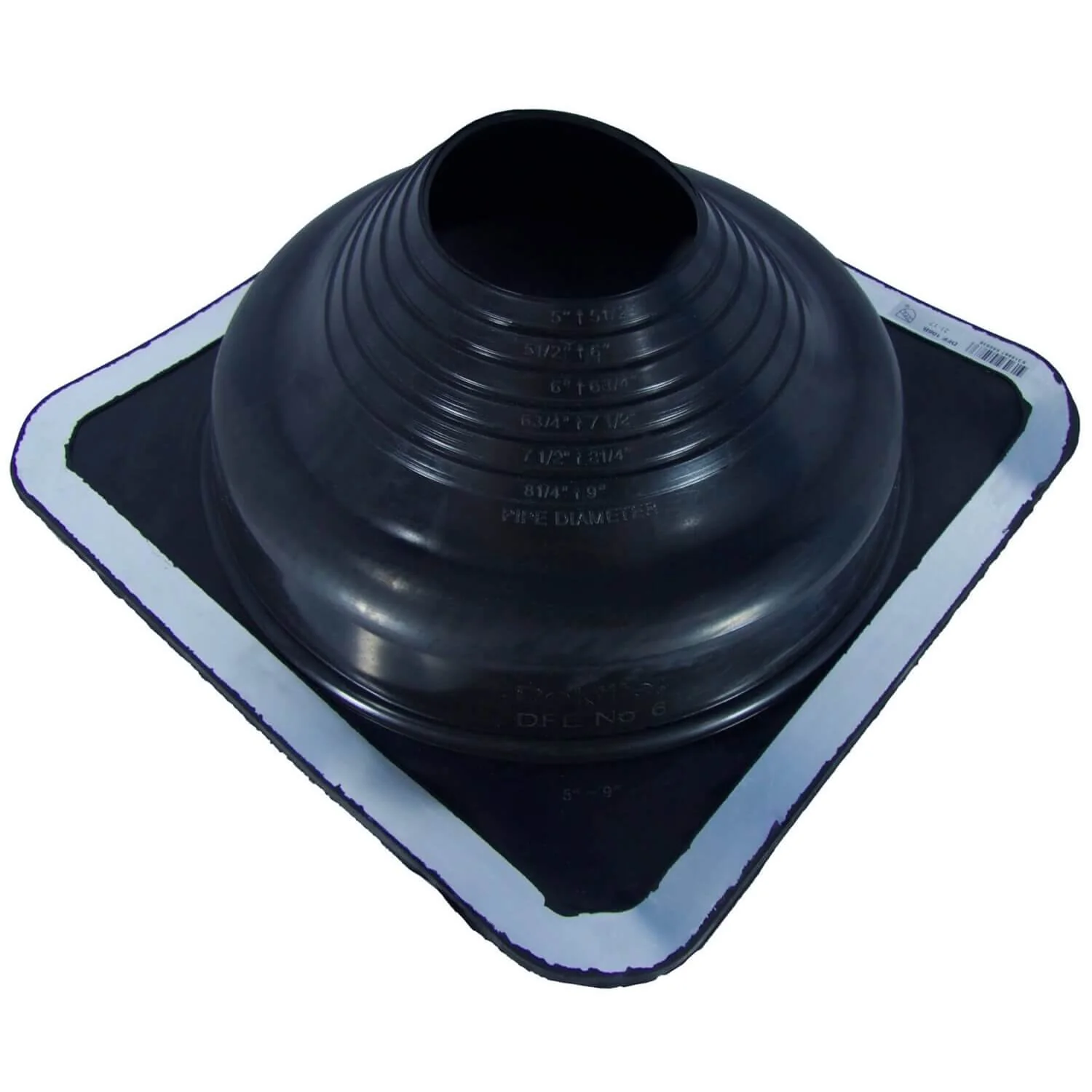 DEKTITE SQUARE BLACK EPDM Flexible Pipe Flashing, Roof Jack, Pipe Boot Flashing Dektite - Image 7