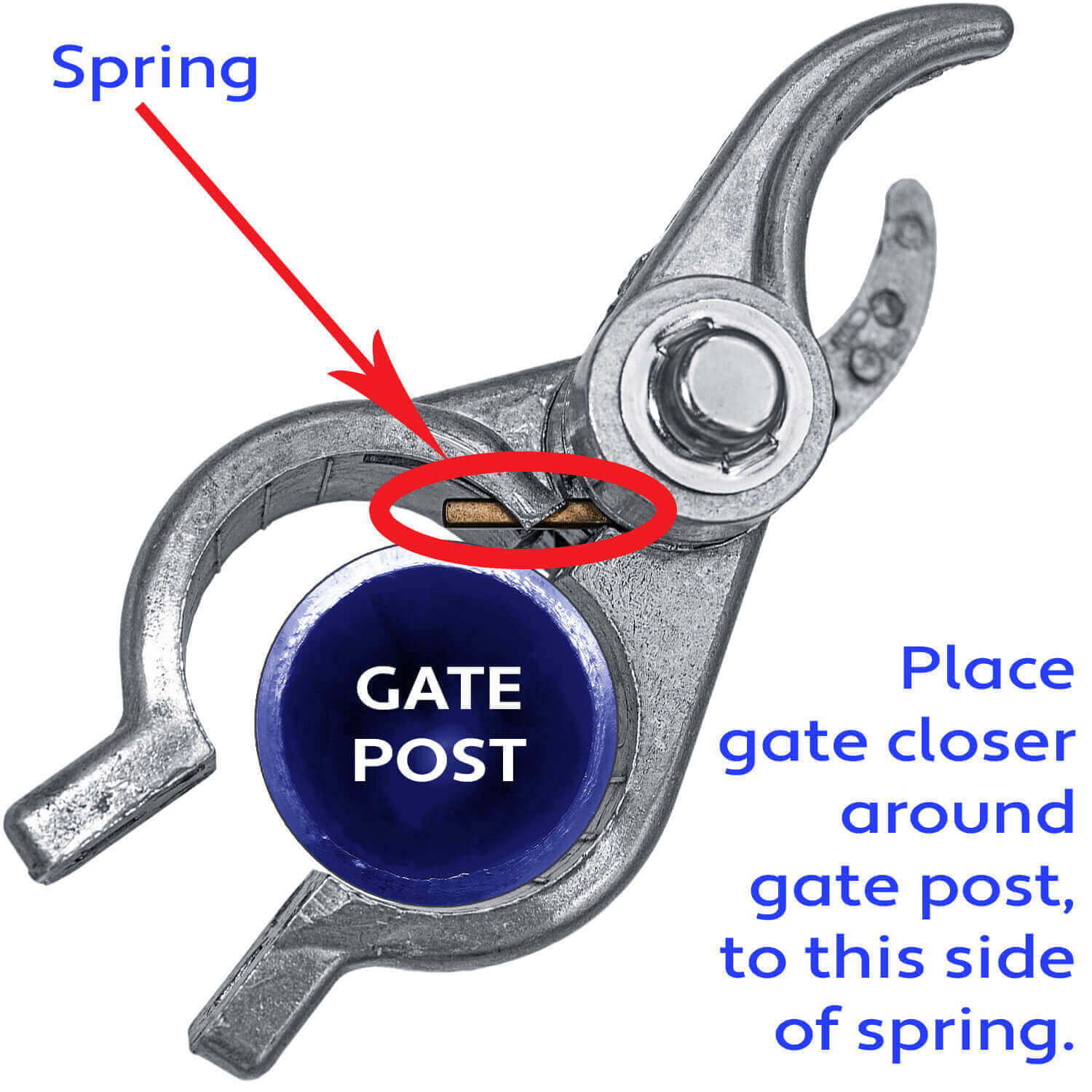 Durable Chain Link Spring Loaded Gate Closer - Image 3