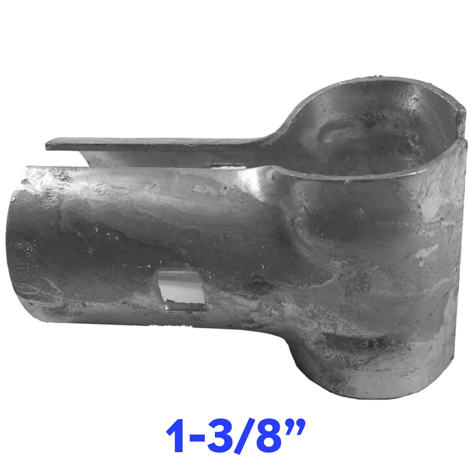 END CLAMP / PANEL T CLAMP -  Chain Link Fence Clamp for T-ing into a pipe of exact dimensions. 1-3/8" x 1-3/8" or 1-5/8" x 1-5/8" - Image 3