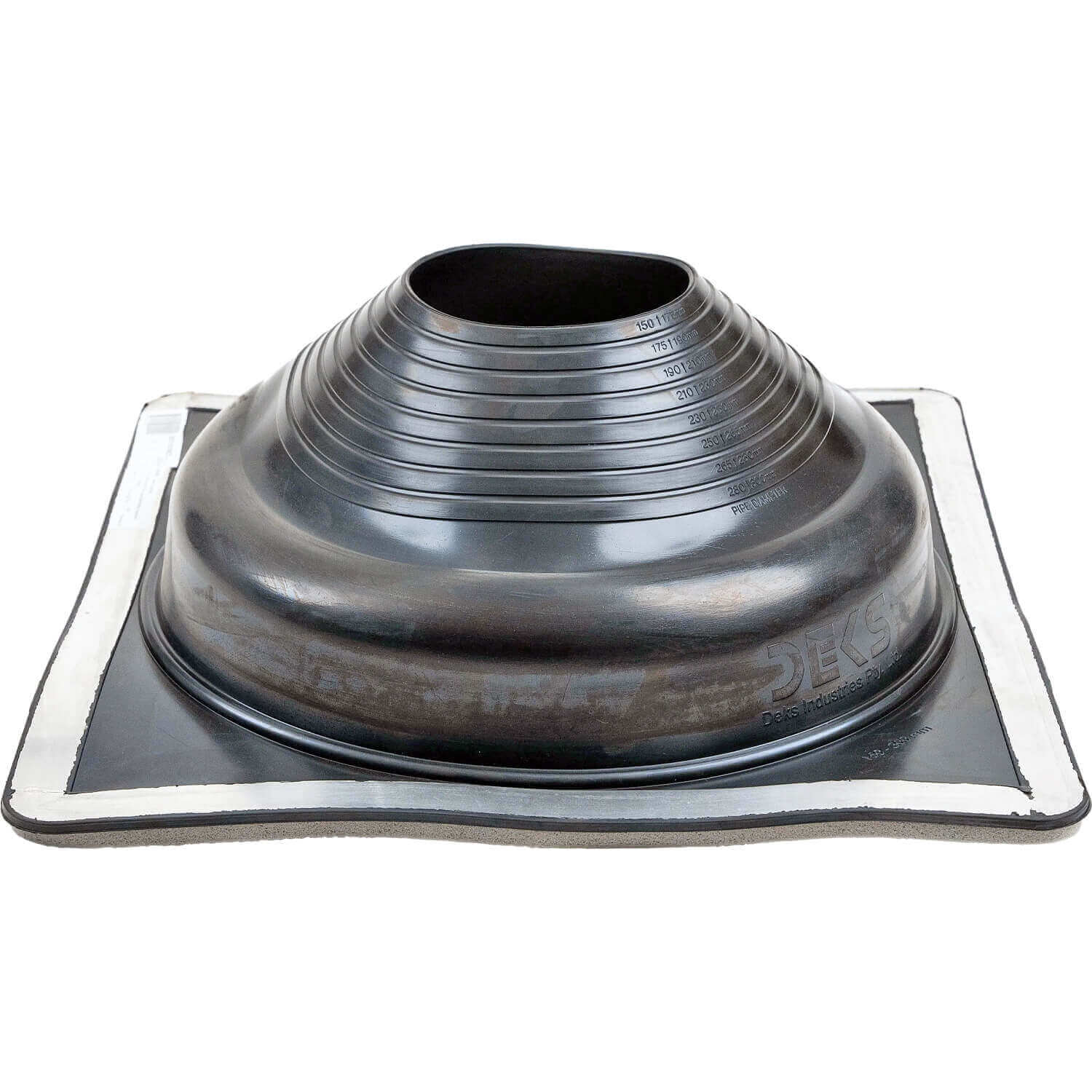 EZI-SEAL EPDM Square Base - Sponge Gasket  - Metal Roof Pipe Flashing - No Silicone Needed (BLACK) - Image 2