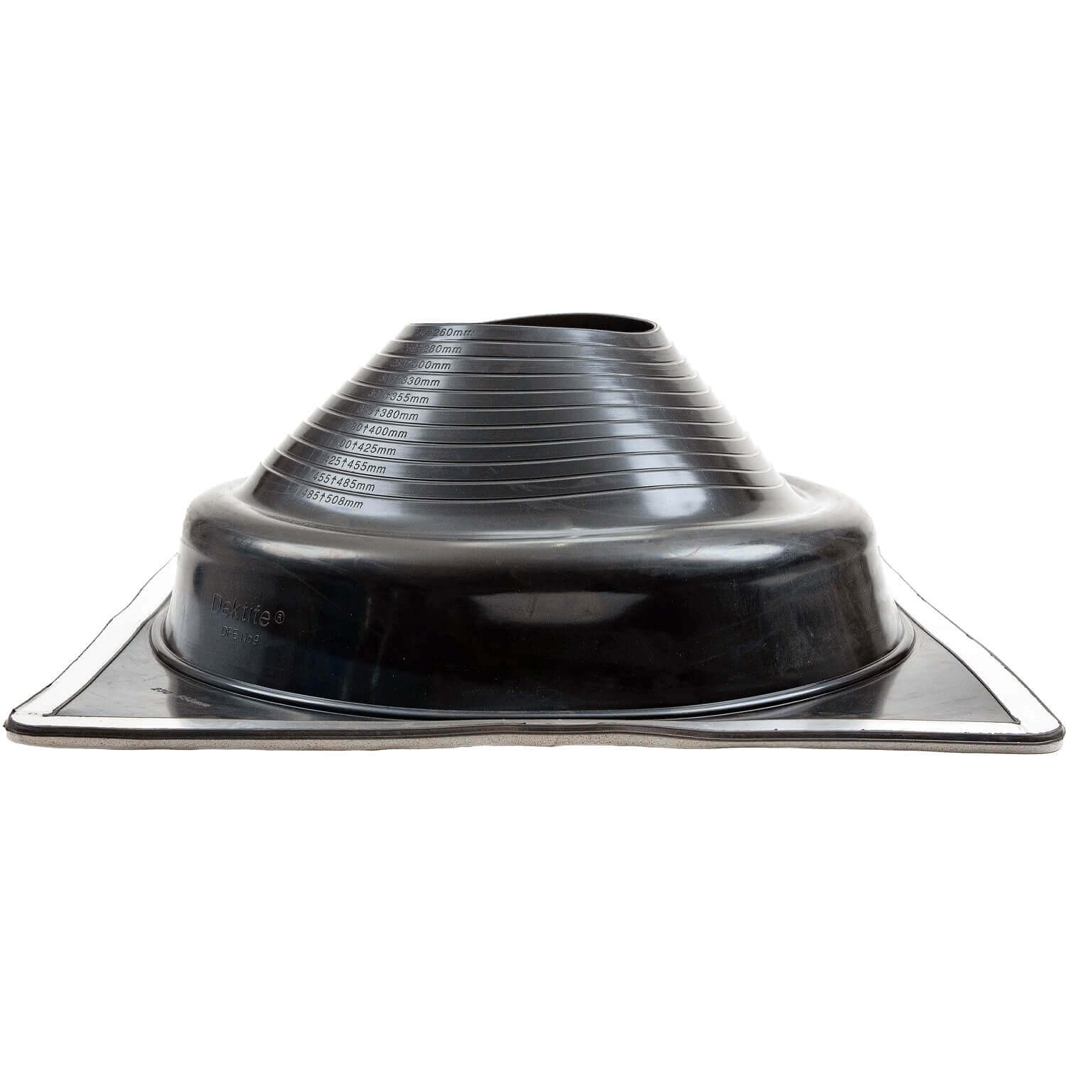 EZI-SEAL EPDM Square Base - Sponge Gasket  - Metal Roof Pipe Flashing - No Silicone Needed (BLACK) - Image 7