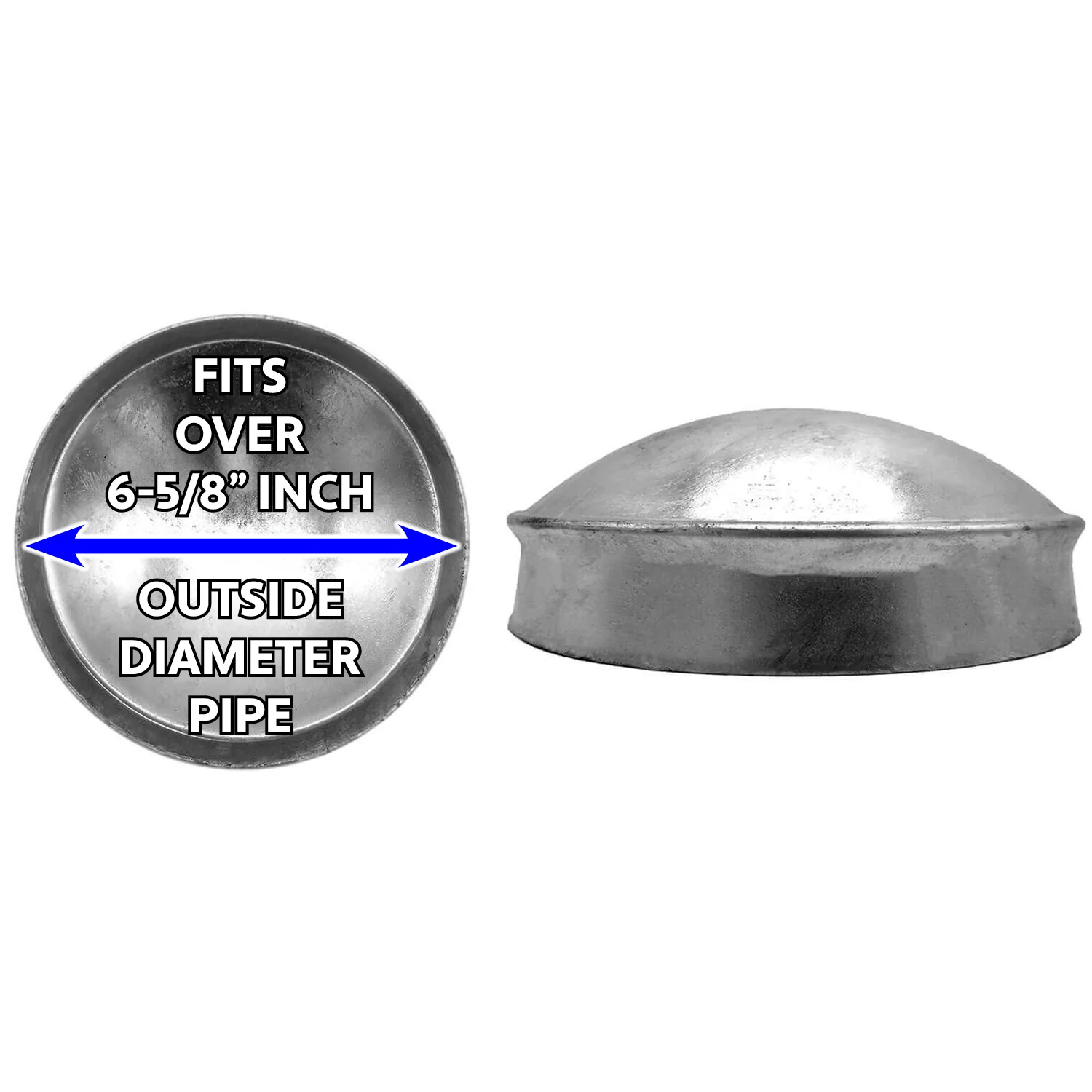 Galvanized Pressed Steel Chain Link Fence Post Caps - Image 14