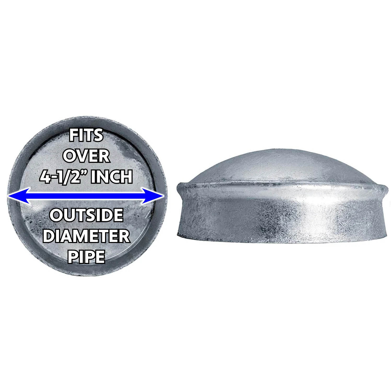 Galvanized Pressed Steel Chain Link Fence Post Caps - Image 16