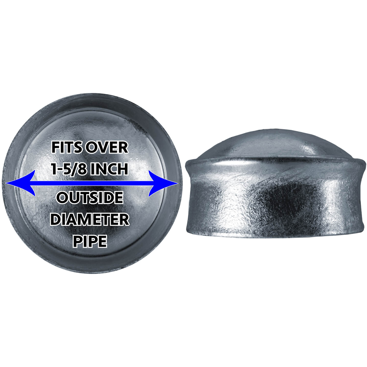 Galvanized Pressed Steel Chain Link Fence Post Caps - Image 20