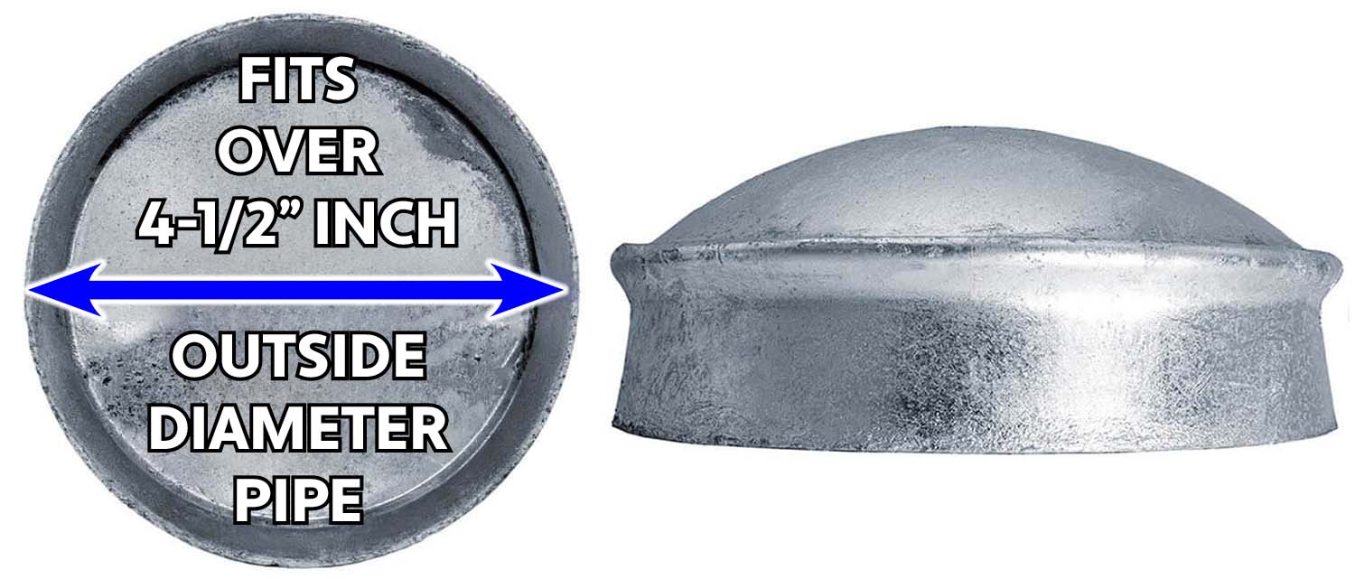 Galvanized Pressed Steel Chain Link Fence Post Caps - Image 21