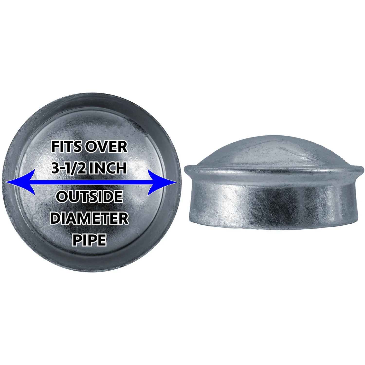 Galvanized Pressed Steel Chain Link Fence Post Caps - Image 29