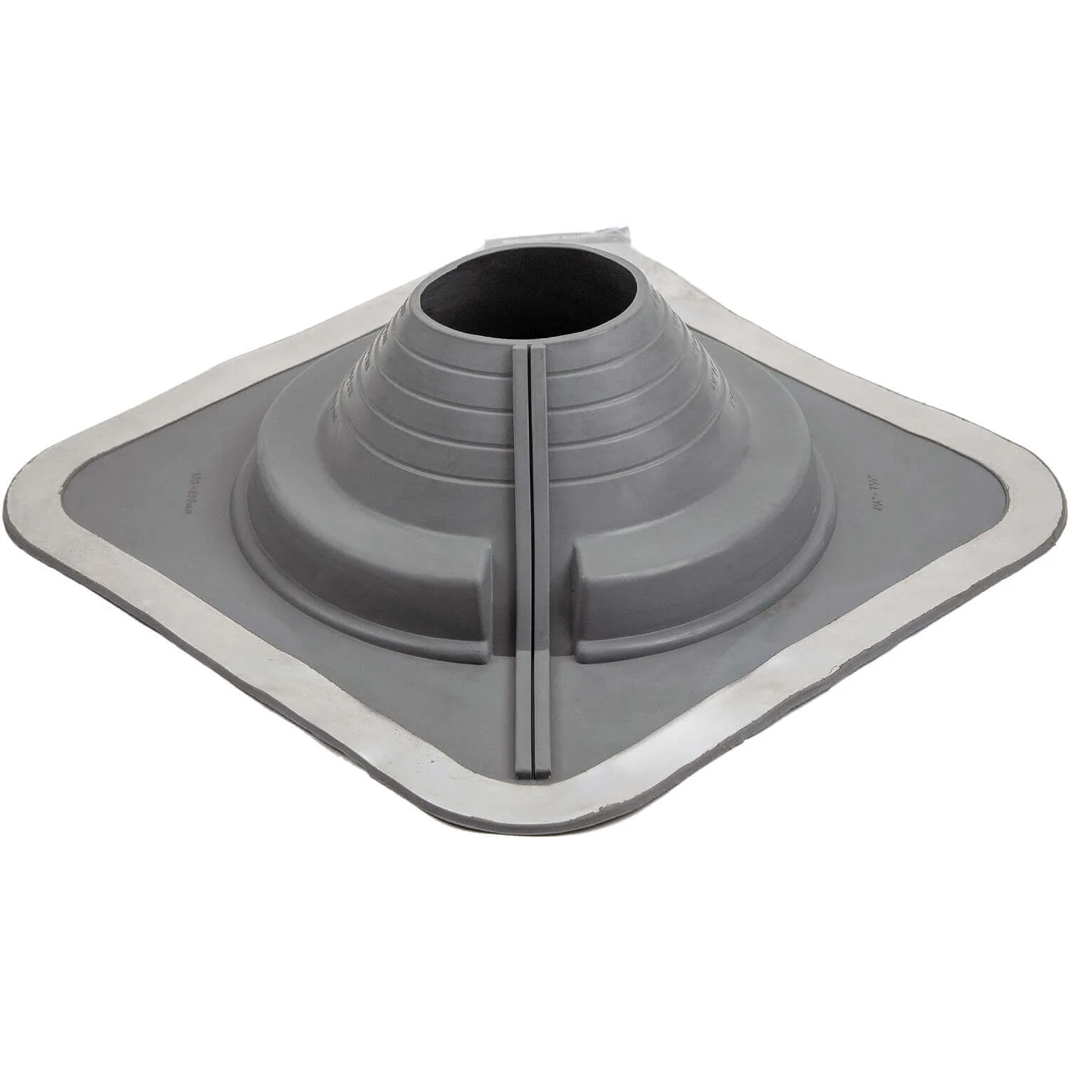 GRAY DEKTITE SQUARE BASE COMBO PIPE FLASHING BOOT:  EPDM Square Base Flexible Pipe Flashing Dektite - Image 20