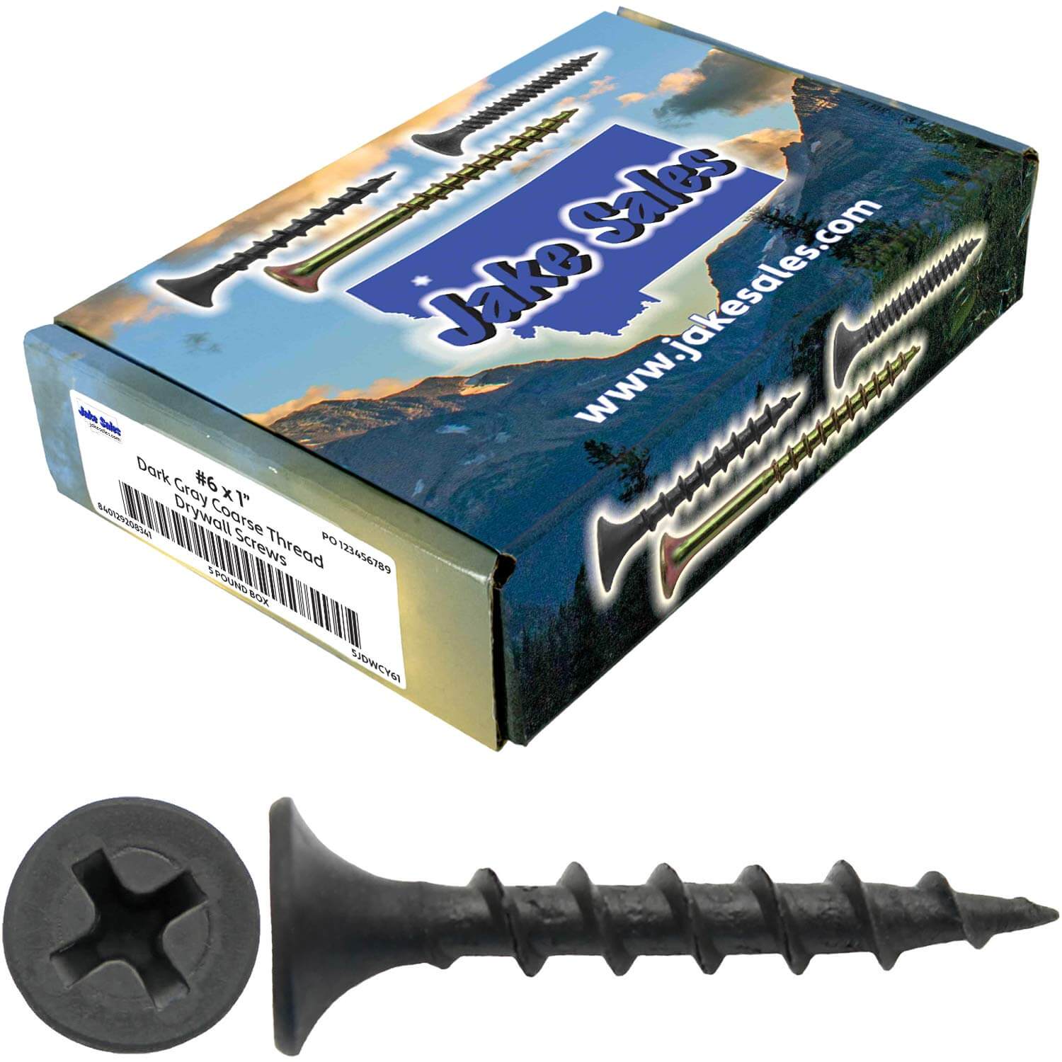 Gray Phosphate Coarse Thread Drywall Screws - Drywall, Gypsum board, Sheet rock, Plasterboard Screws. Use for all purpose wood screws. - Image 4